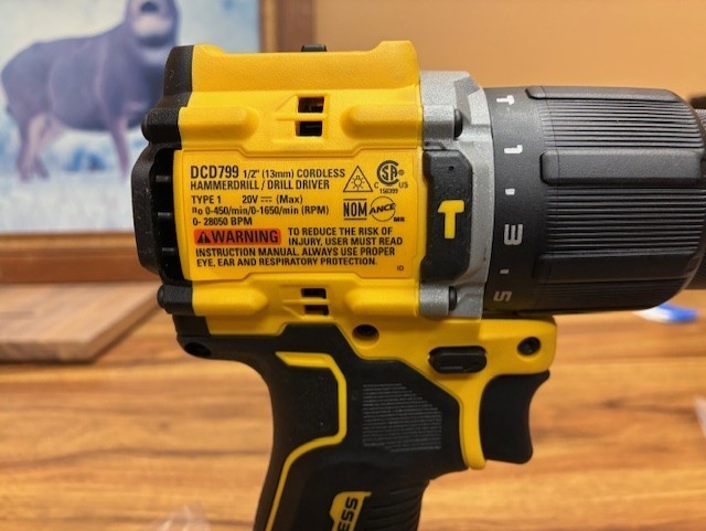 Dewalt DCD799 ATOMIC 20V MAX* 1/2 IN. HAMMER DRILL (TOOL ONLY)