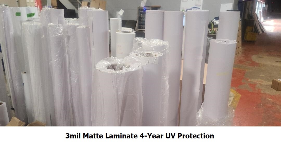 3.0 mil Matte Clear Vinyl Cold Pressure-Sensitive Laminate Self-Adhesive UV 4-YR
