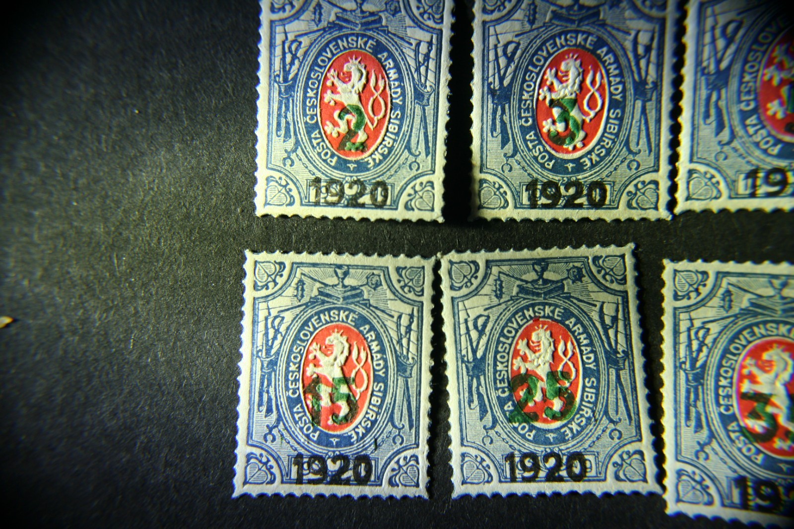 *REPLICA* Czechoslovakia/Legion Post in Russia Scott 4-14 set PADELEK