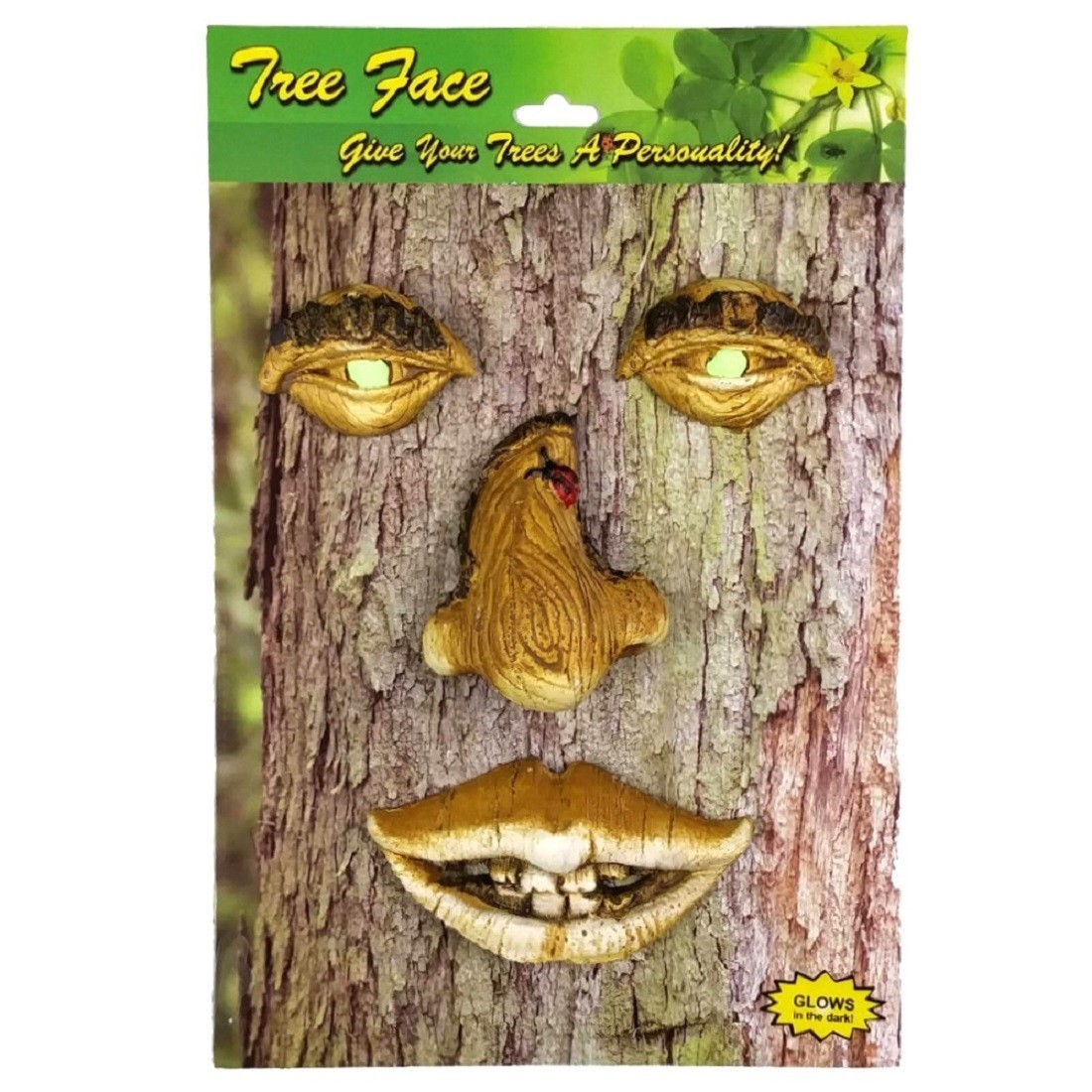 Sleepy Tree Face - Lawn, Yard And Garden Home Decoration - Give Your Trees Faces