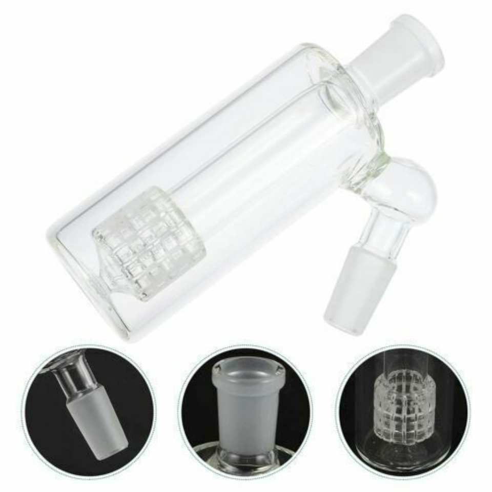 14mm Ash Catcher 45 Degree Glass Water Bong Thick Pyrex Glass Bubbler