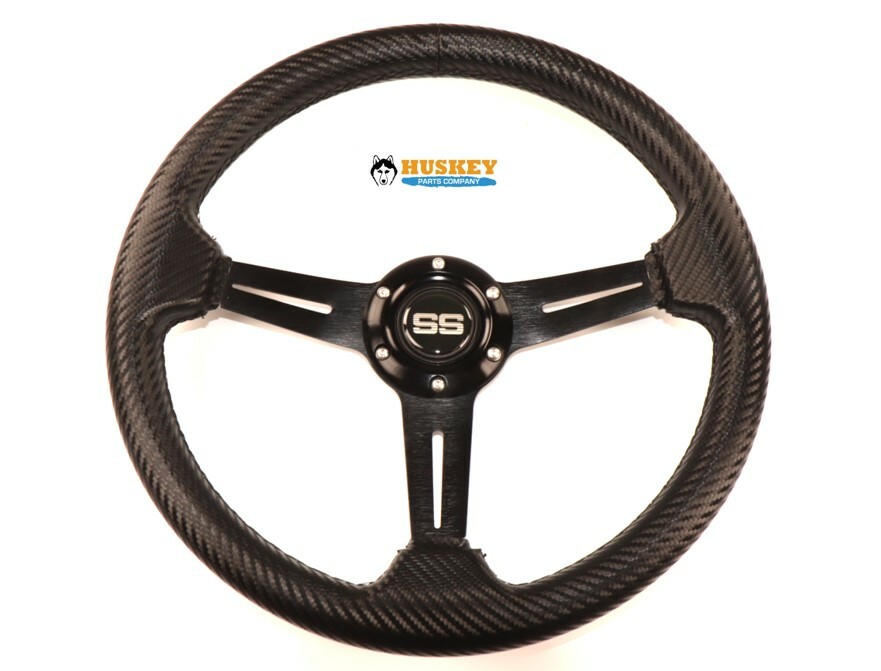 Carbon Fiber Wrapped Golf Cart Steering Wheel for EZGO Yamaha and Club Car