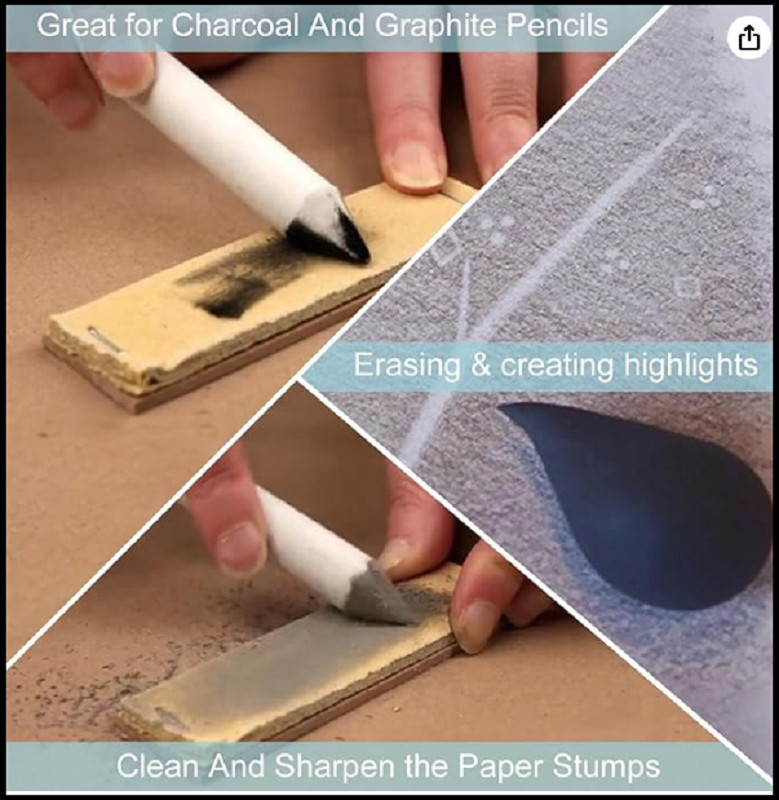 20Pcs Blending Stumps for Drawing, Tortillions Blending Sticks for Beginner Art