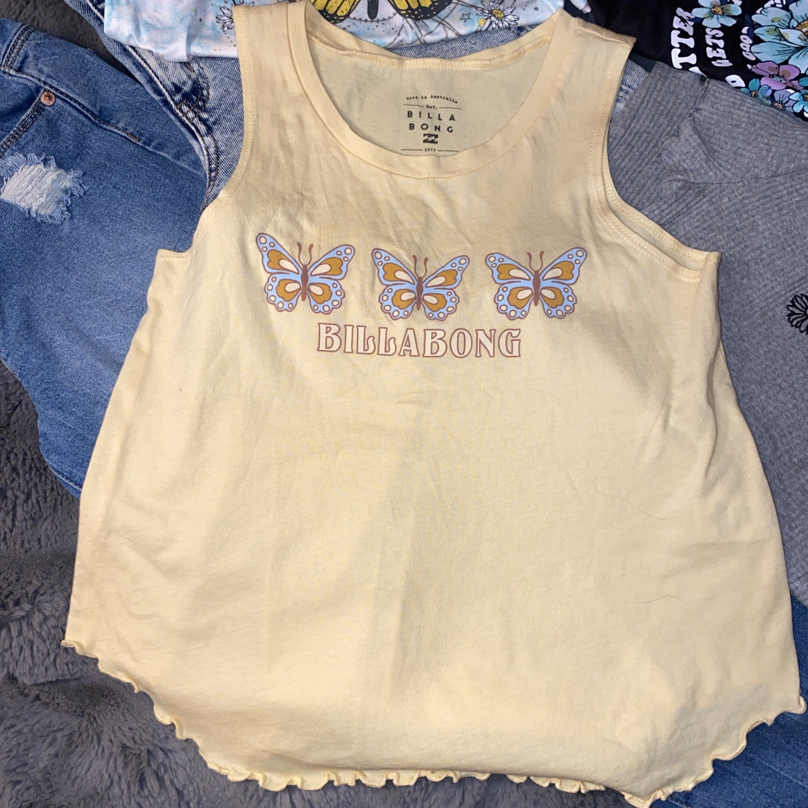 Girls Clothing Lot Size 12 14 Justice Billabong Ordache Jeans Tops 6 Pc