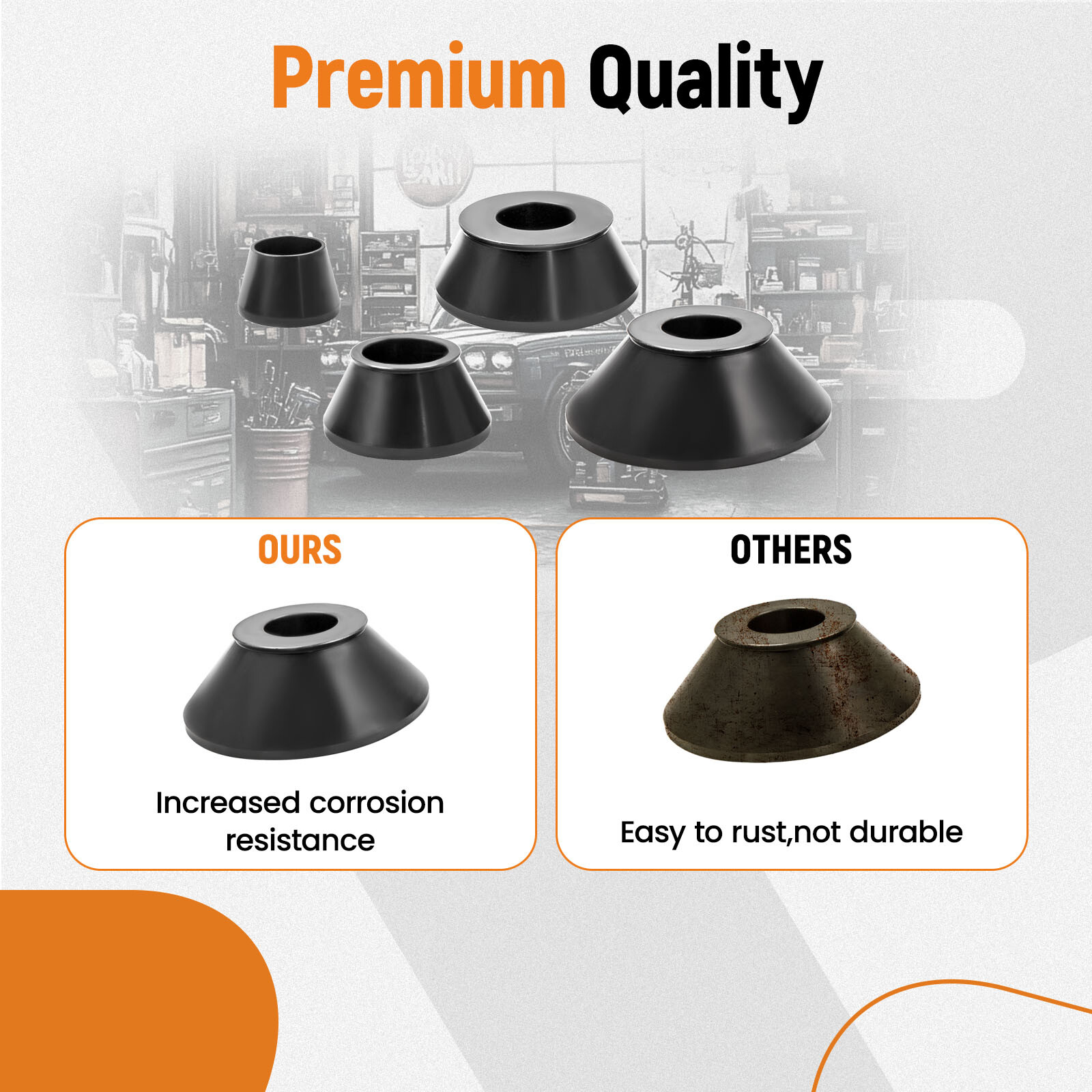 4Pcs Wheel Balancer Standard Taper Cone Kit Set for 40mm Shaft Coats