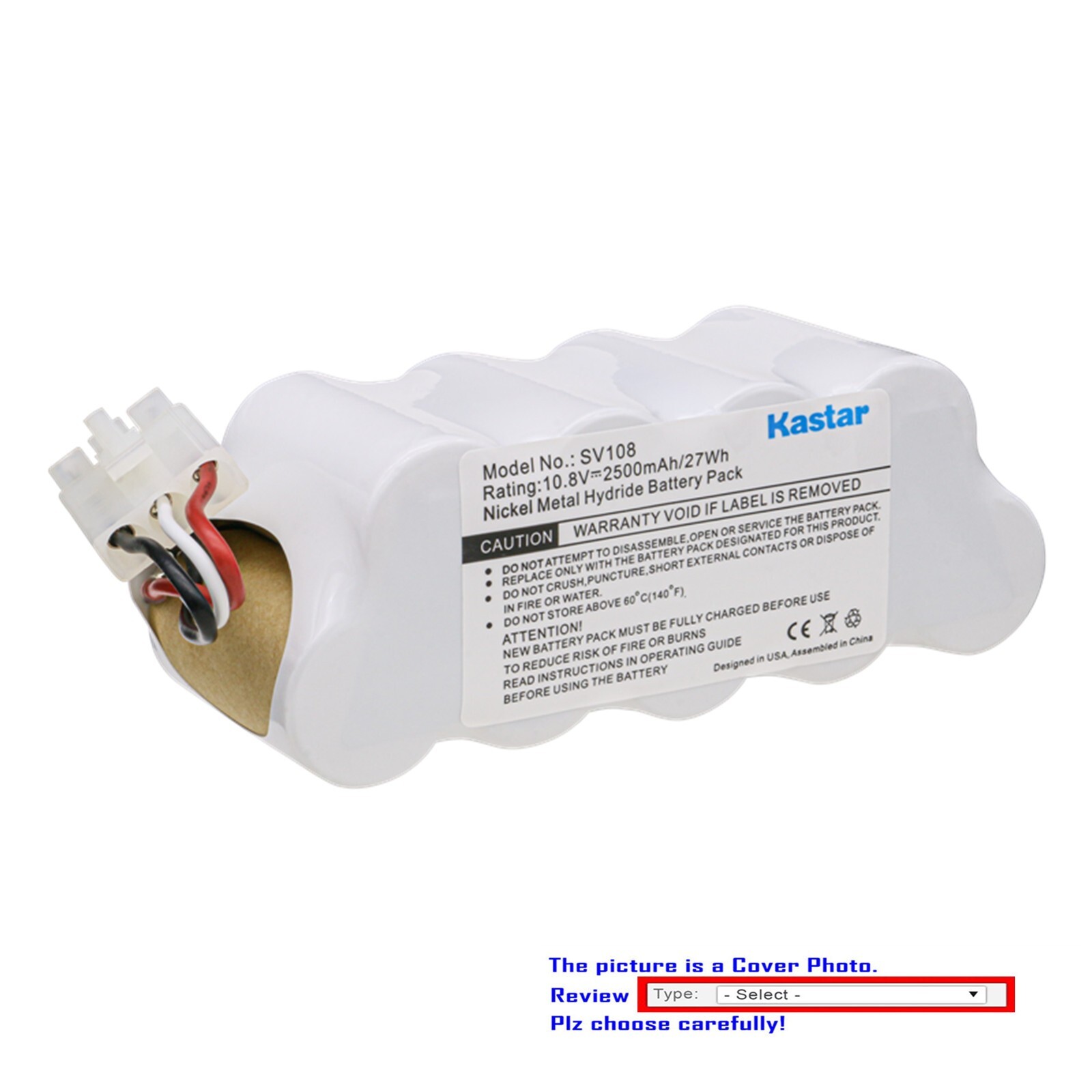 Kastar Vacuum Battery for Shark XBT1106N SV1110 SV1106N SV1110N SV11O6N SV116N