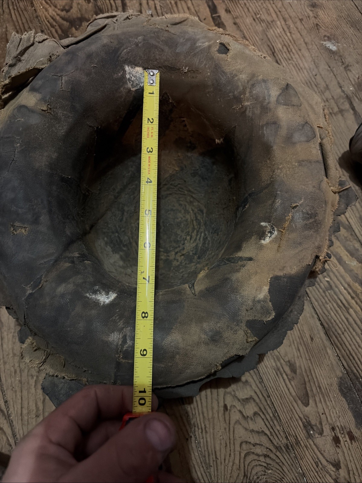 Rare Hard Rubber Top Hat Block Mold Insert Millinery Vintage Form