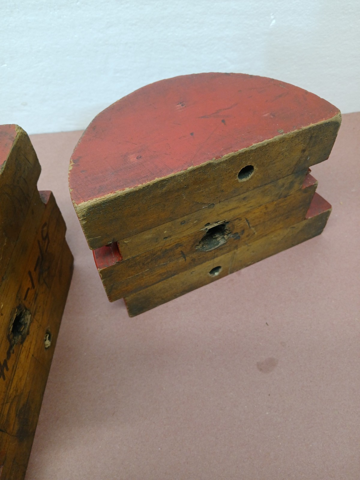 Wooden Foundry Pattern Mold Split Pattern Industrial Casting Steampunk Decor