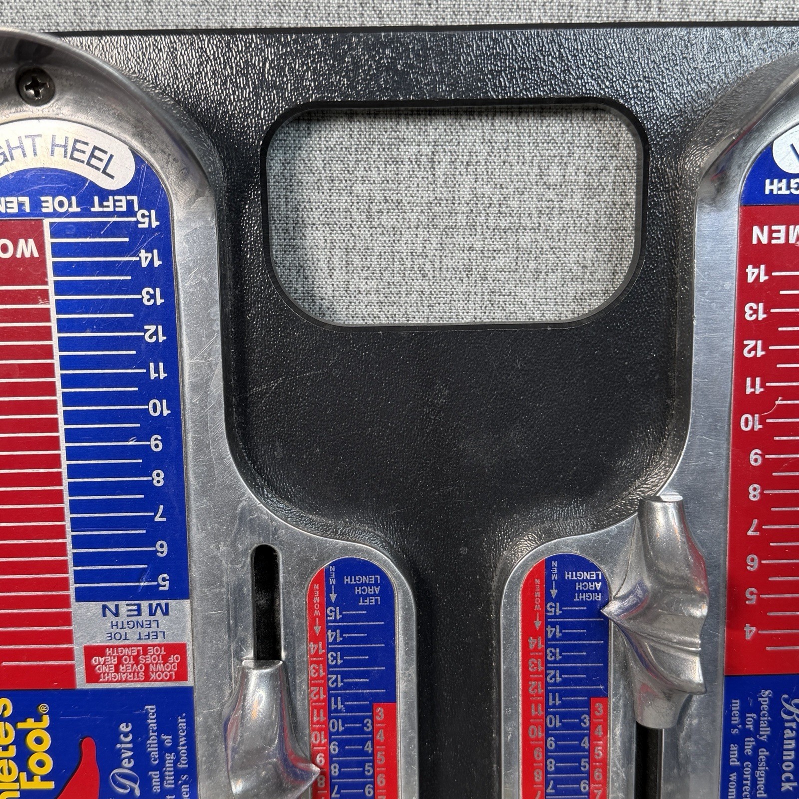 Rare 90s The Athletes Foot Brannock Device Double Board Store Display Shoe Sizer