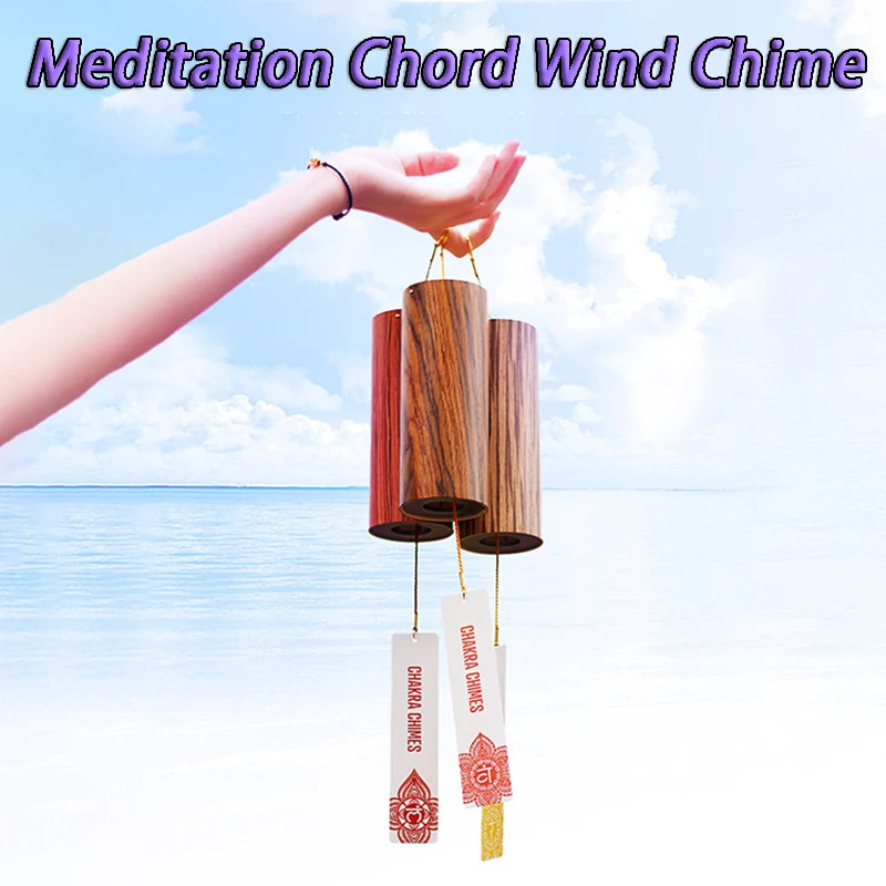 A Set of 7pcs Meditation Chord Wind Chime Handmade Bamboo Sound Healing Chimes