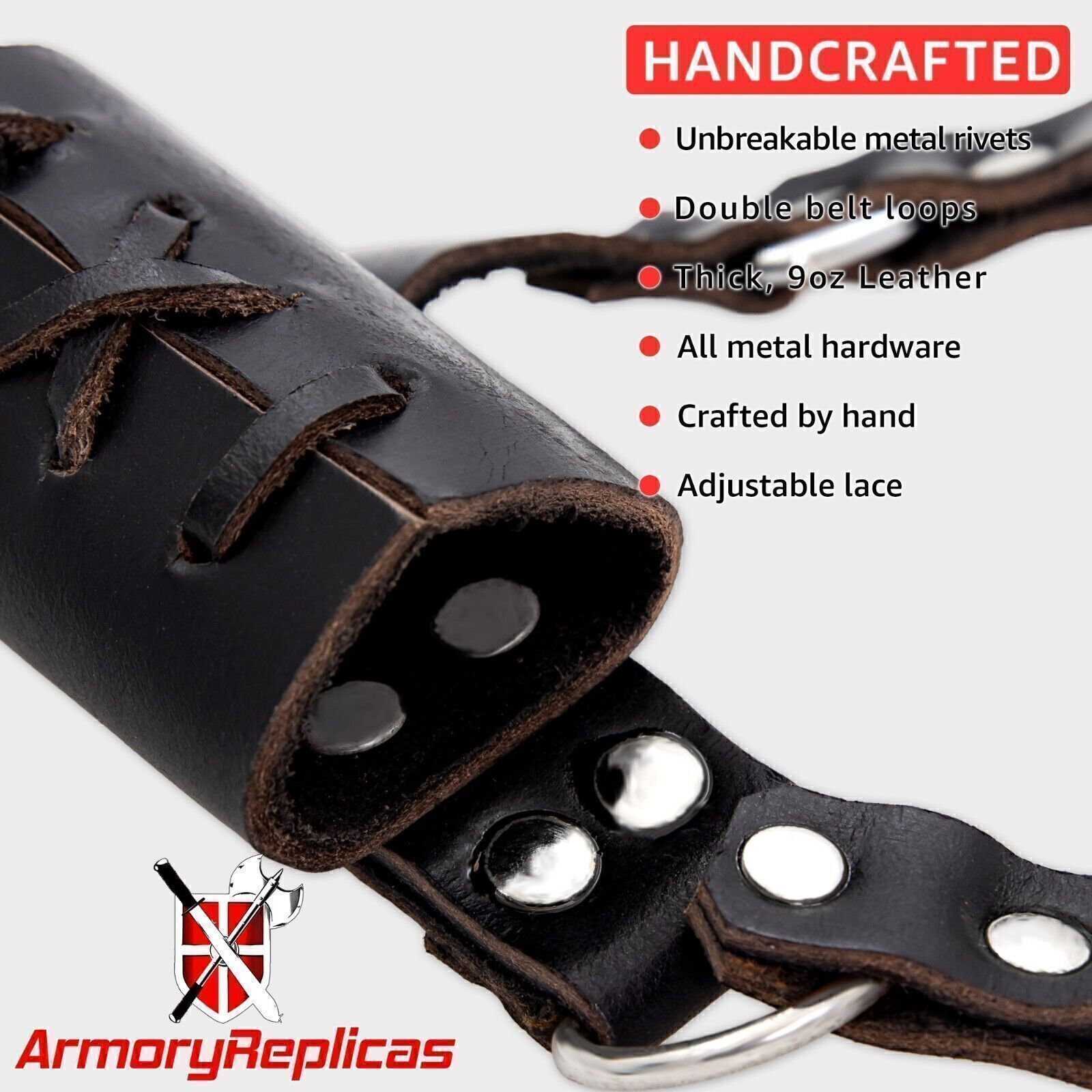 Medieval Adjustable Functional Genuine Bovine Leather Sword Frog | 8 Colors