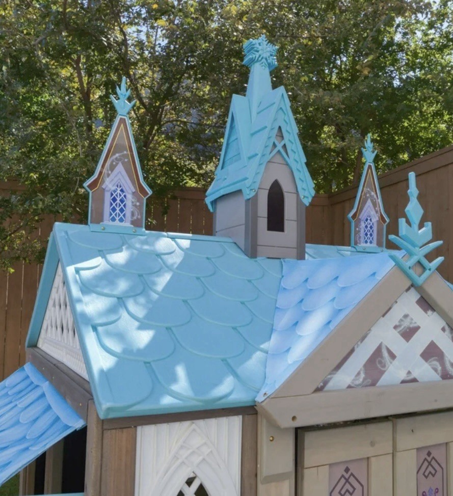 KidKraft Disney Frozen Arendelle Wooden Outdoor Playhouse Elsa Anna Kids