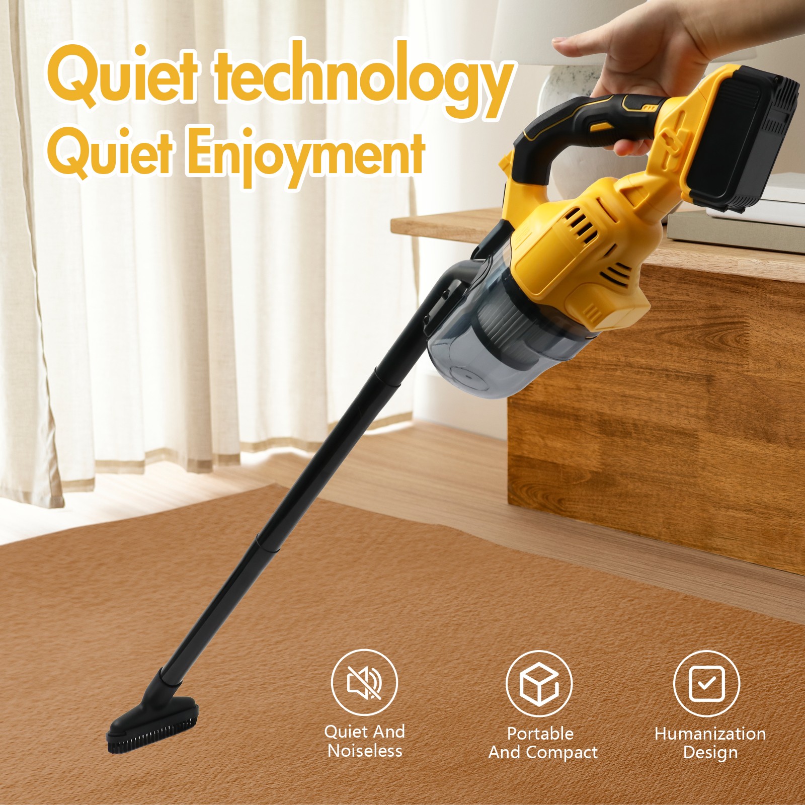 Cordless Vacuum Cleaner with 20V Battery 5 in 1 Handheld Electric Vacuum Cleaner