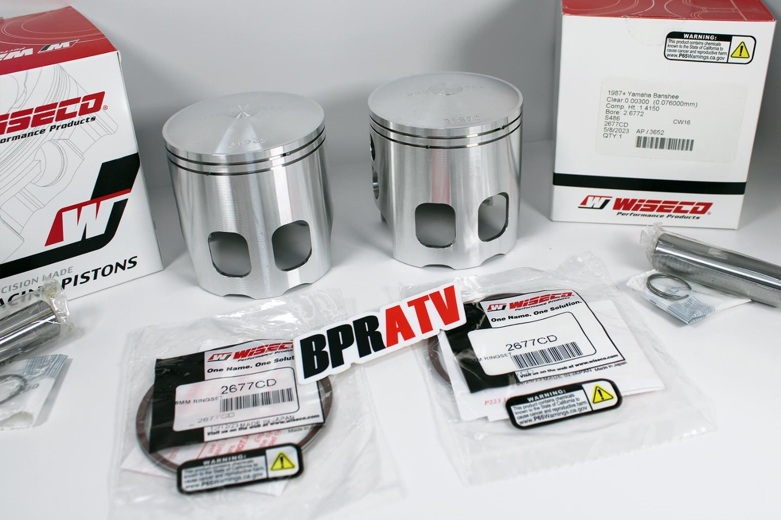 Yamaha Banshee 350 Kit Reconstrucción Superior 64mm Cilindros Wiseco Cometic USA