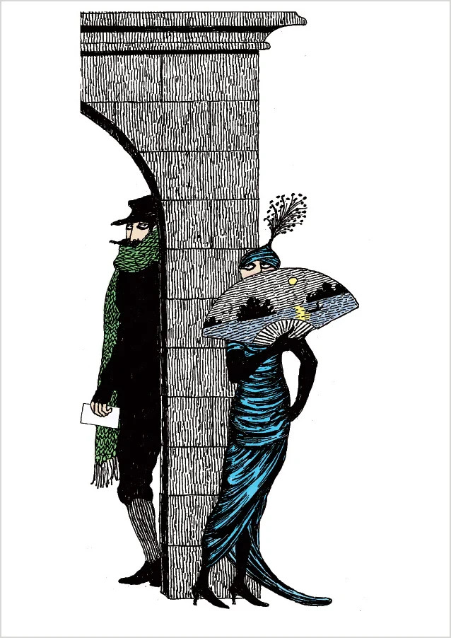 Edward Gorey: Mysterious Messages - Boxed Notecards - 20 cards & envelopes 0335