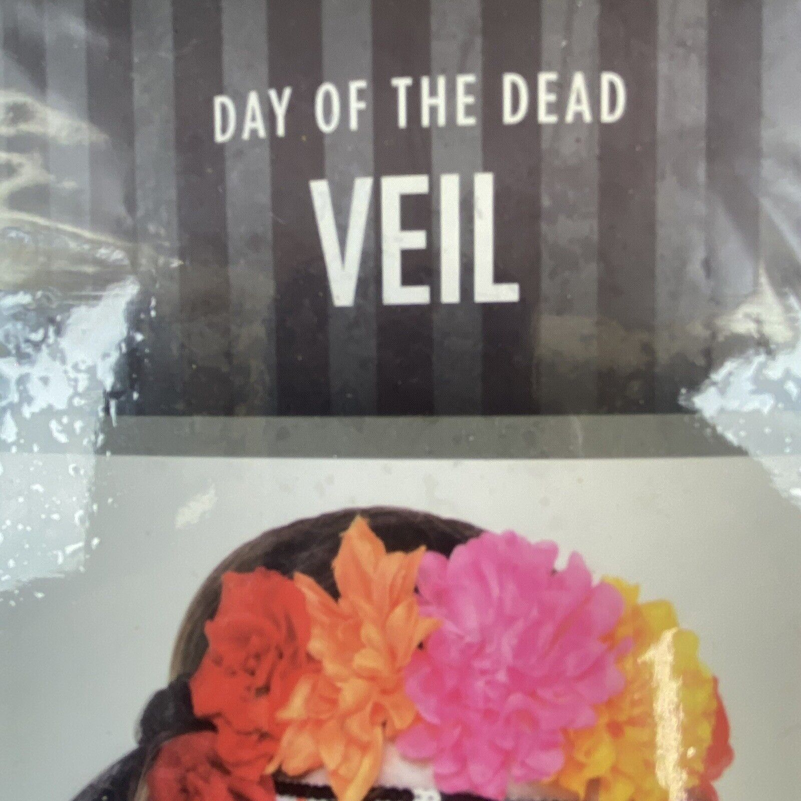 Day Of The Dead Floral Veil Halloween Cosplay Costume Accessory Dress Up