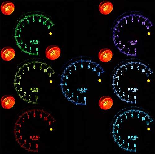 7 Color 11K RPM Tachometer Led Gauge+Shift Ligh tJdm Sport Black of 5Inch /120mm