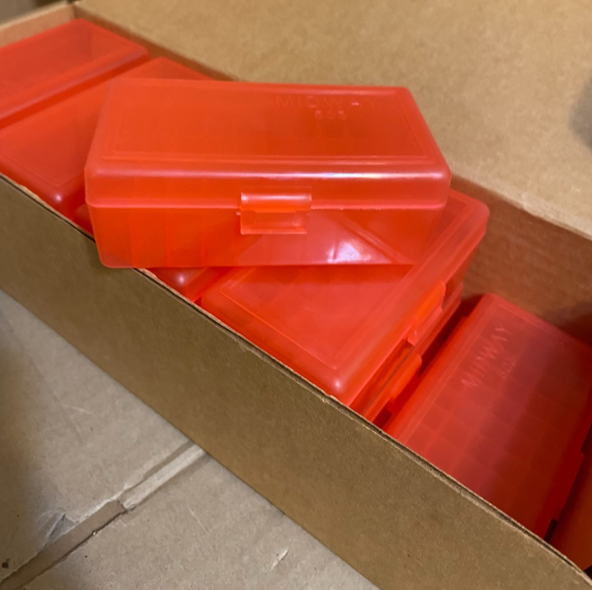 MIDWAY #503 Ammo Box, 50 Rounds Red Lot of 10 NEW