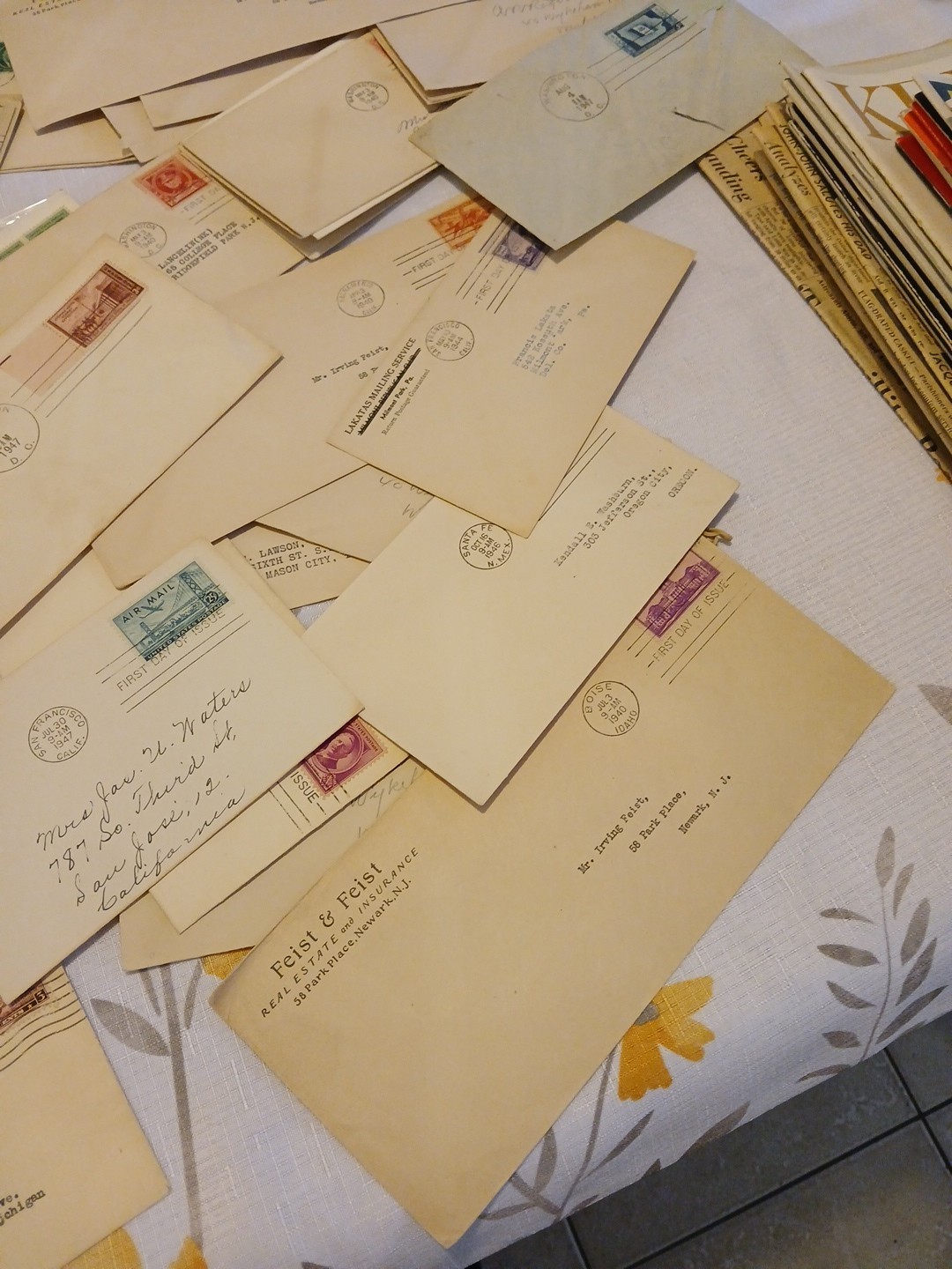 U.S.-1930's-40's-50's-60's-lot of 100 Early Postal Covers Random Pull FDC Estate