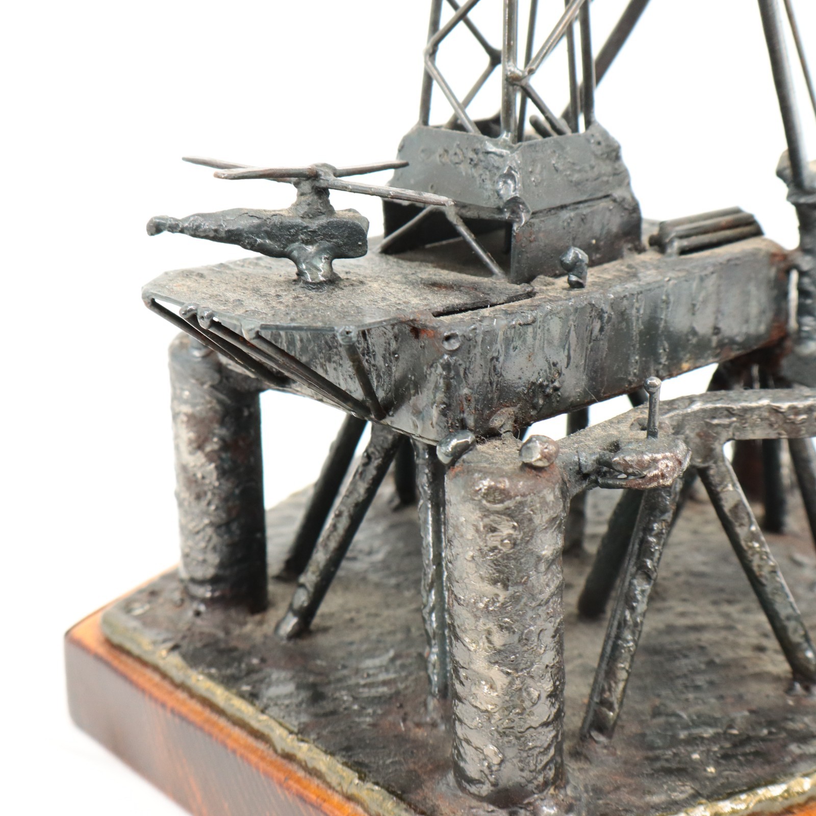 1975 Carl Andersen Deep Sea Saga Oil Rig Model, Norway, Bronze/Wood