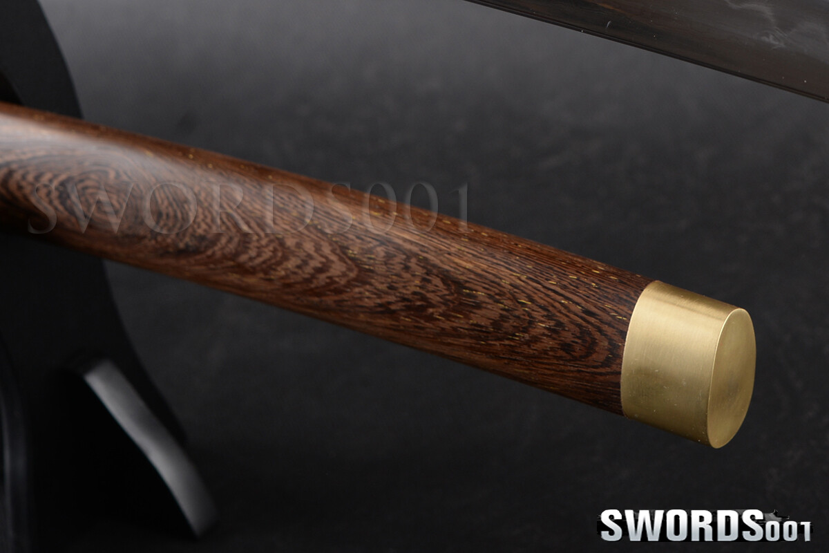 Rosewood Shirasaya Japanese Samurai Sword Katana Clay Tempered T10 Carbon Steel