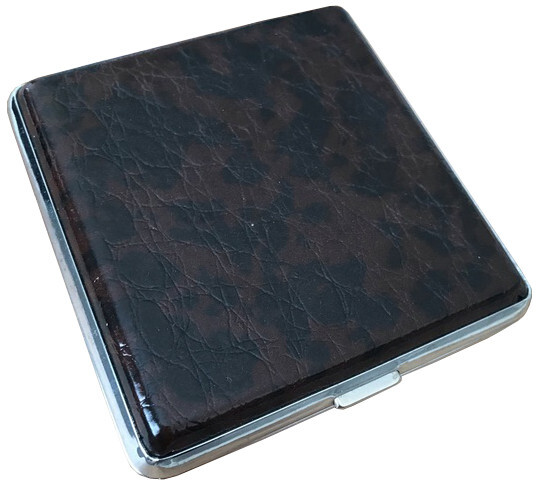 Regular or King Size Double Sided Crush-Proof Leather Cigarette Case - 3032
