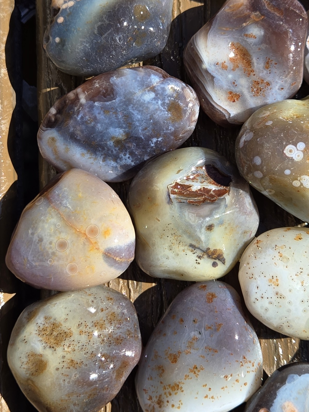 Botswana Agate Selects - DOTS AND SPOTS - Rough, Natural, Not Polished A+ Grade