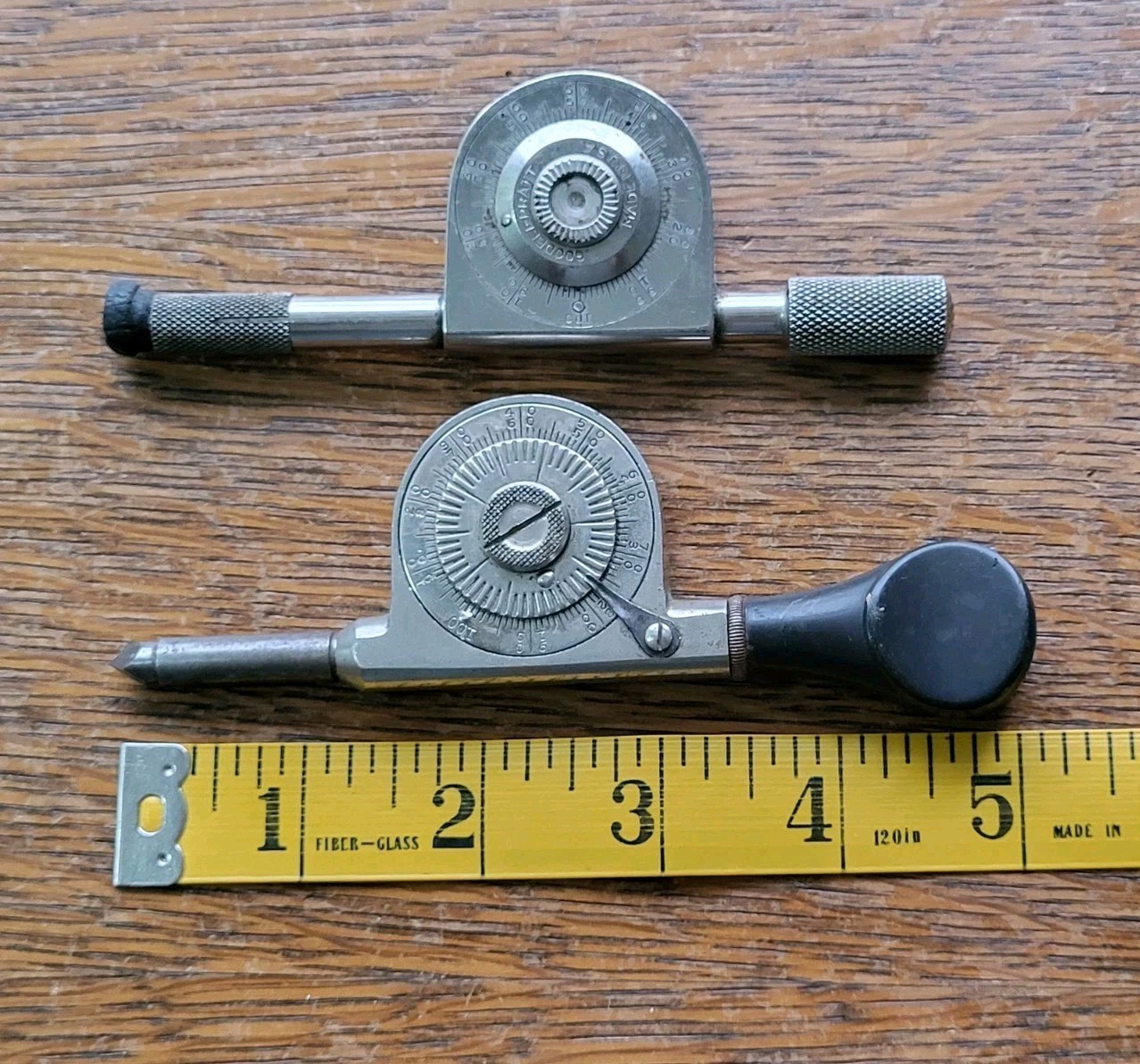 (2) Vintage Speed Indicators - L. S. Starrett & Goodell-Pratt Machinist Tools