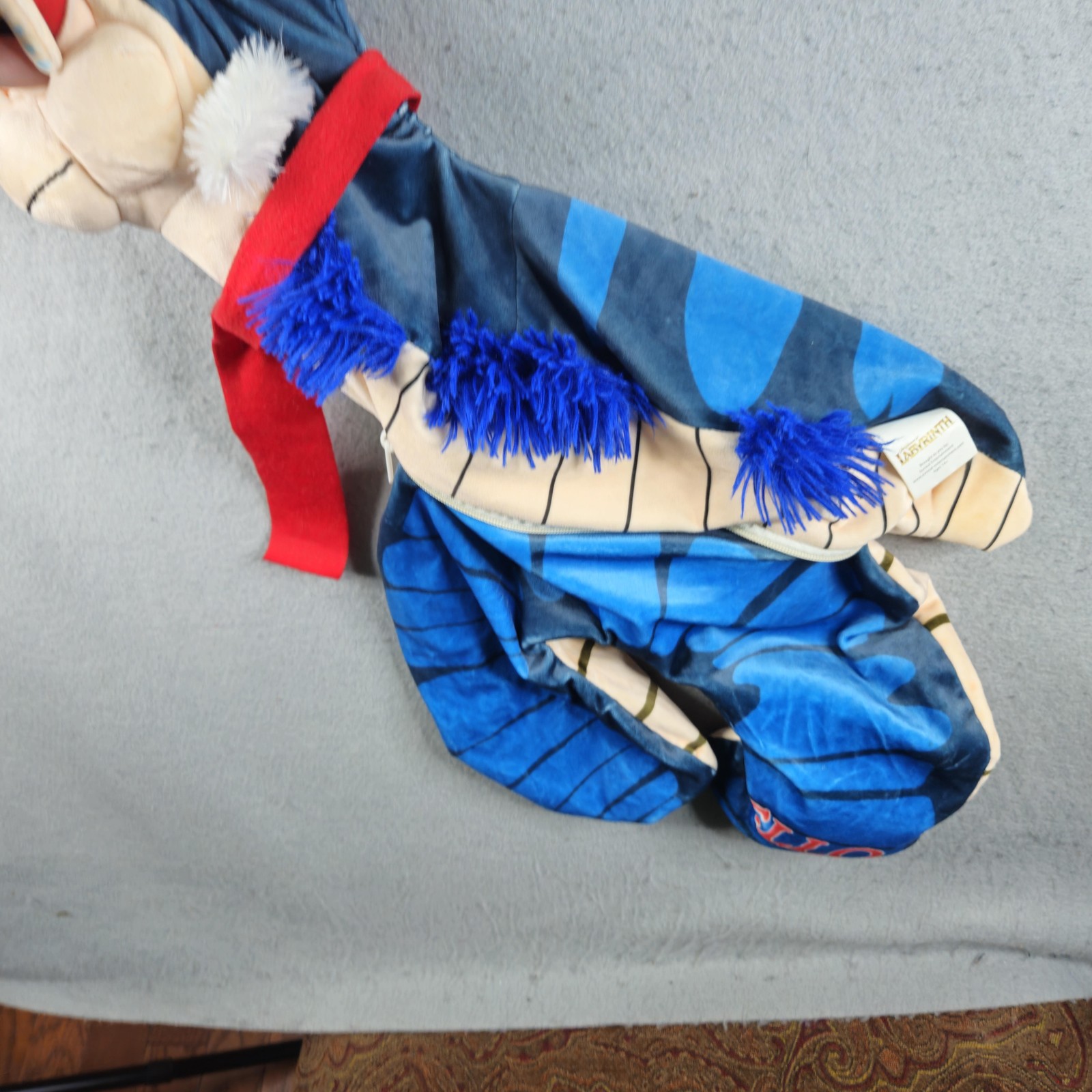 Labyrinth Worm Blue Plush Travel Neck Pillow Zip Up 'Ello William Henson Soft