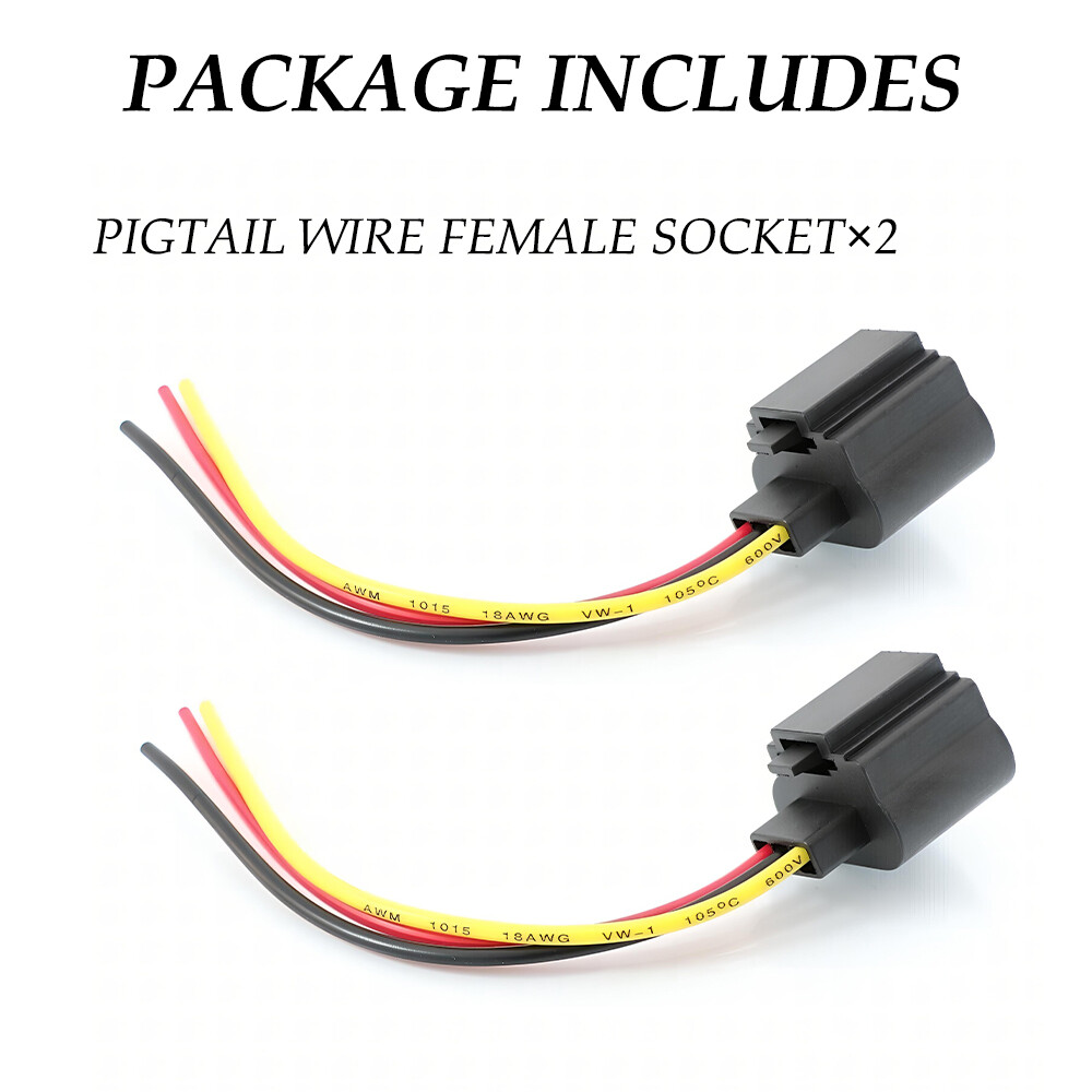 Harness 9008 Head Light Bulb Plug Repair H13 Socket Wire Pigtail Female for Ford