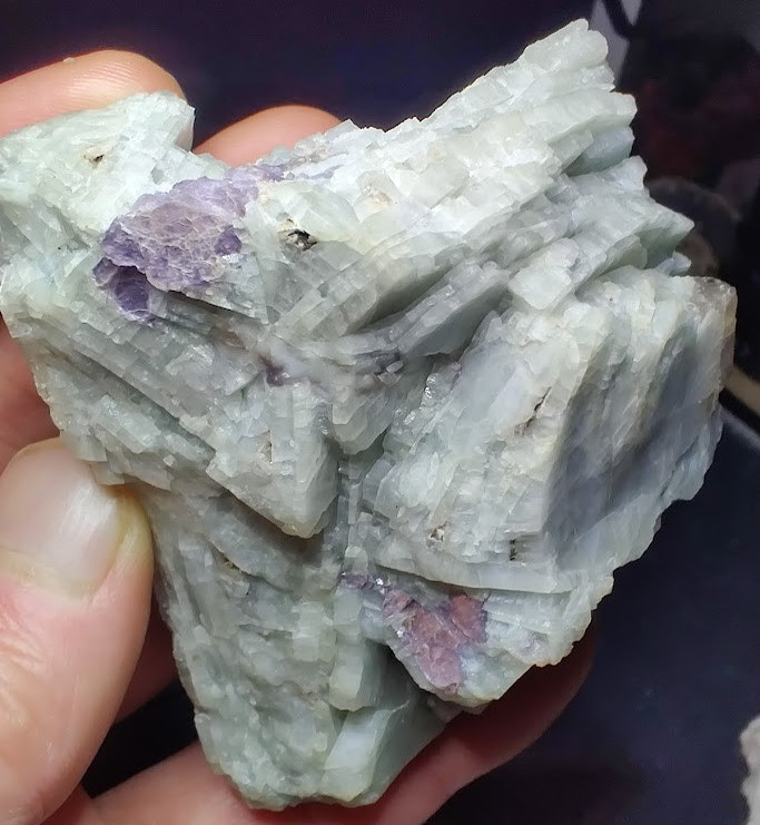 Nice Platy Layers of Blue Cleavelandite var. Albite w/ Lepidolite-Very Aesthetic