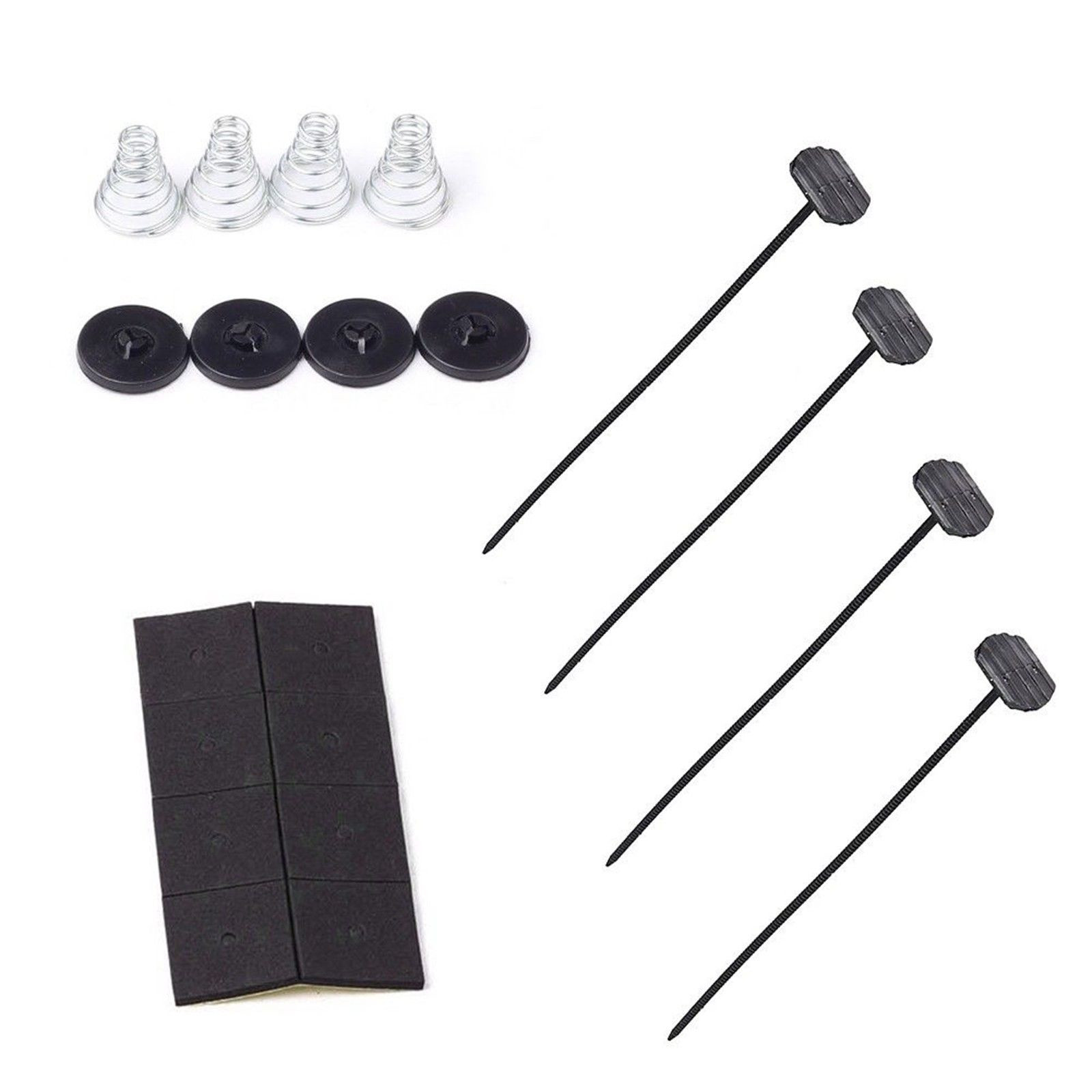 4 PACK ELECTRIC RADIATOR FAN TIE STRAP MOUNTING KIT ZIP TIES STRAPS TABS SPRING