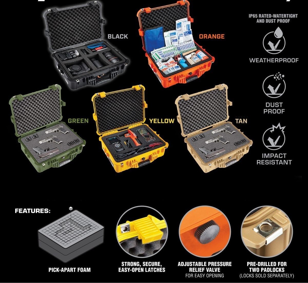 EXTRA LARGE XL ORANGE WATERPROOF STORAGE TRAVEL CASE PSA / BGS GRADED CARD SLABS