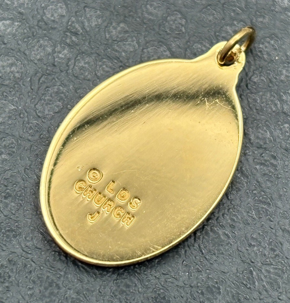 Vintage LDS Young Women Personal Progress Medallion Award Pendant Mormon Temple