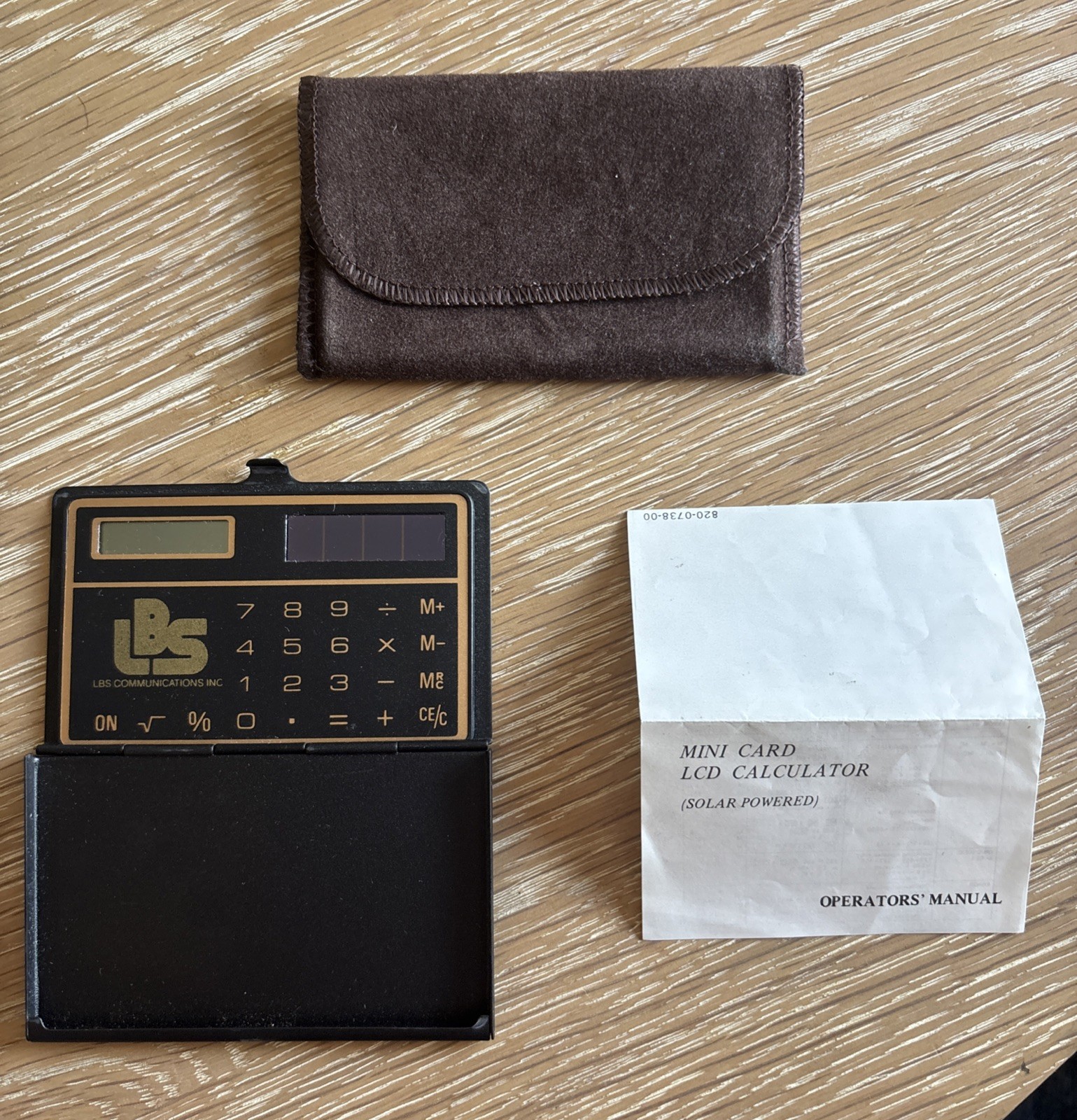 Leather Executive Briefcase w/ Padfolios + Metal Calculator Sleeve Vintage ABC