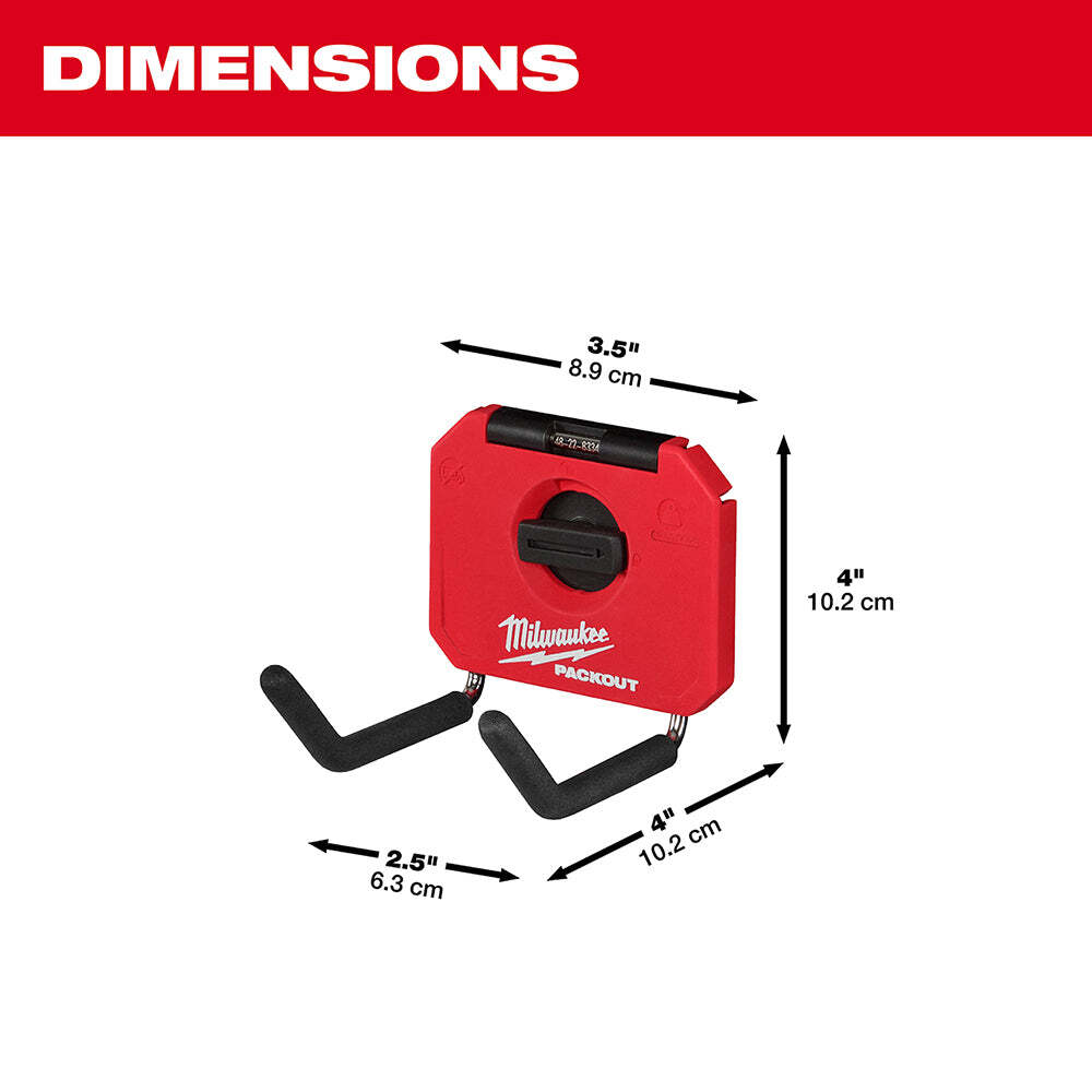 Milwaukee 48-22-8334 4" PACKOUT Reinforced Straight Hook