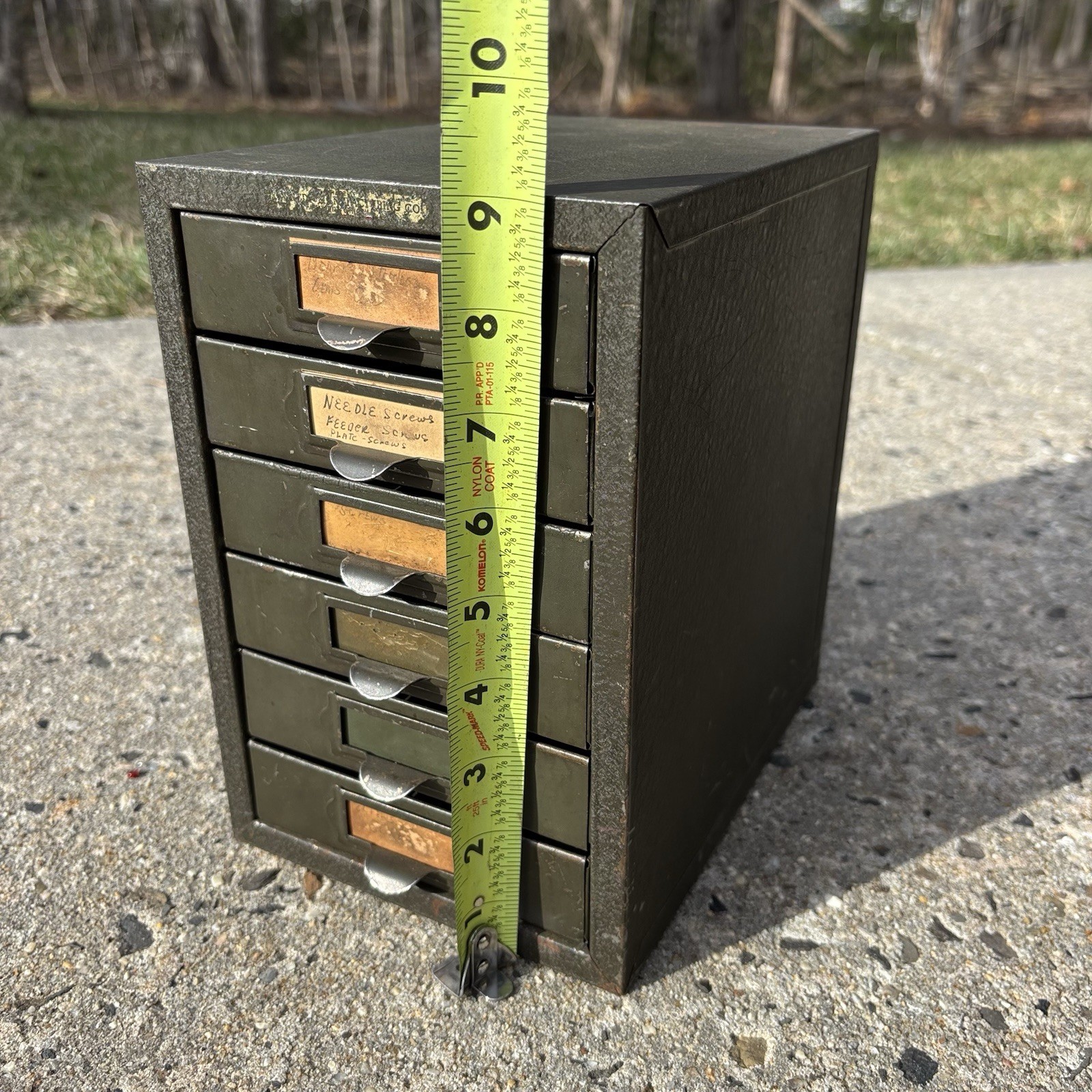 Vintage Kennedy Manufacturing Industrial Metal 6 Drawer Small Parts Cabinet