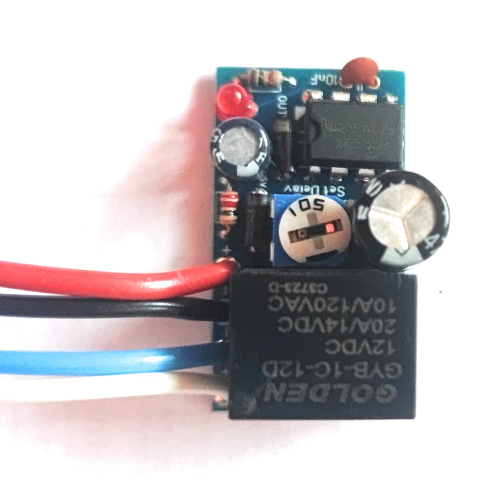 Car direct 12V out car timer switch time relay 1-480 sec kit delay off box 20A