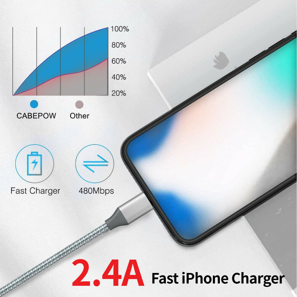 Fast Charger Cable Heavy Duty For iPhone 13 12 11 X XR 8 Charging Cord wholesale