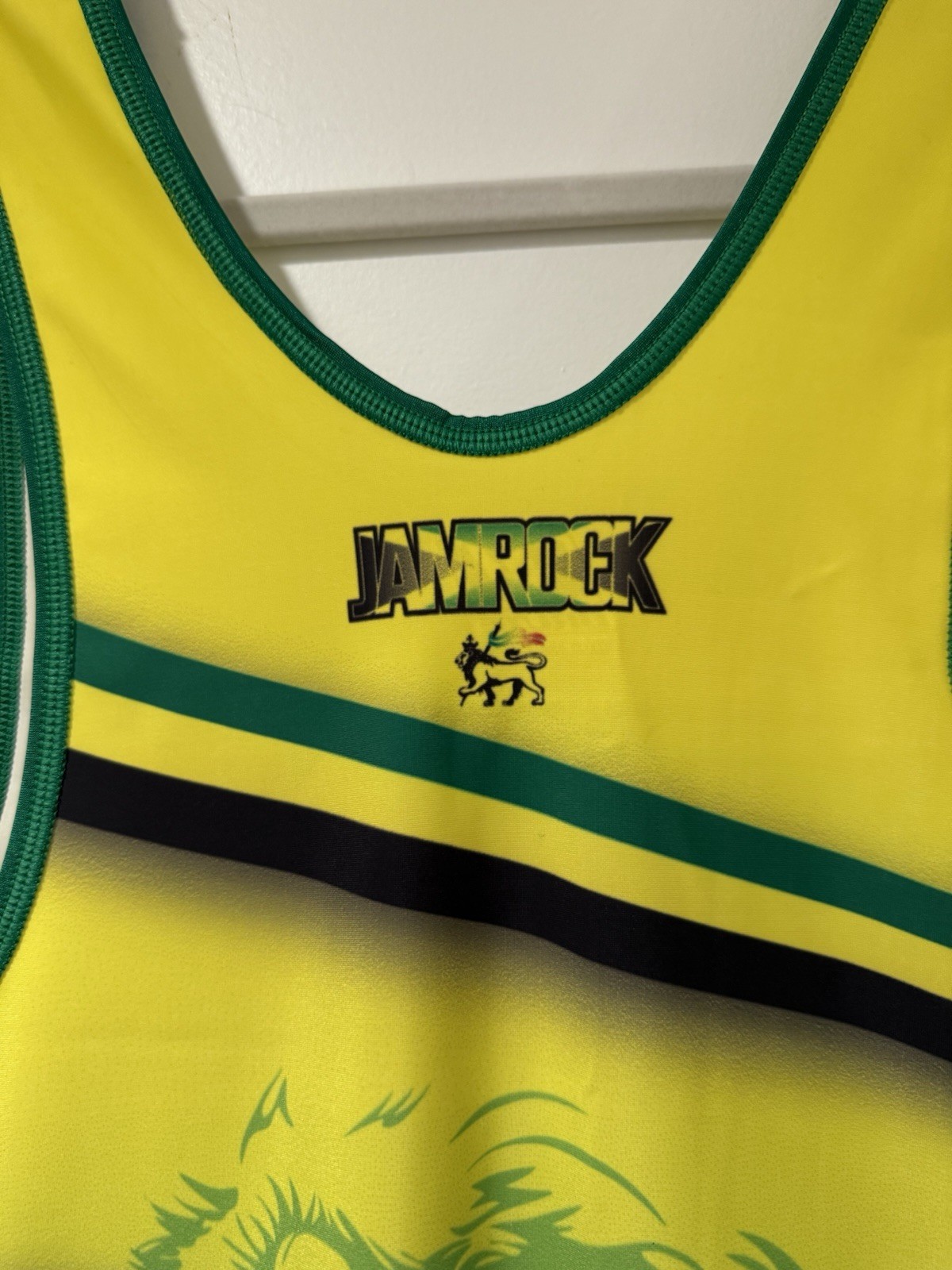 Brute Wrestling Singlet Adult XL Jamaica Jamrock Grappling Sublimated Bib