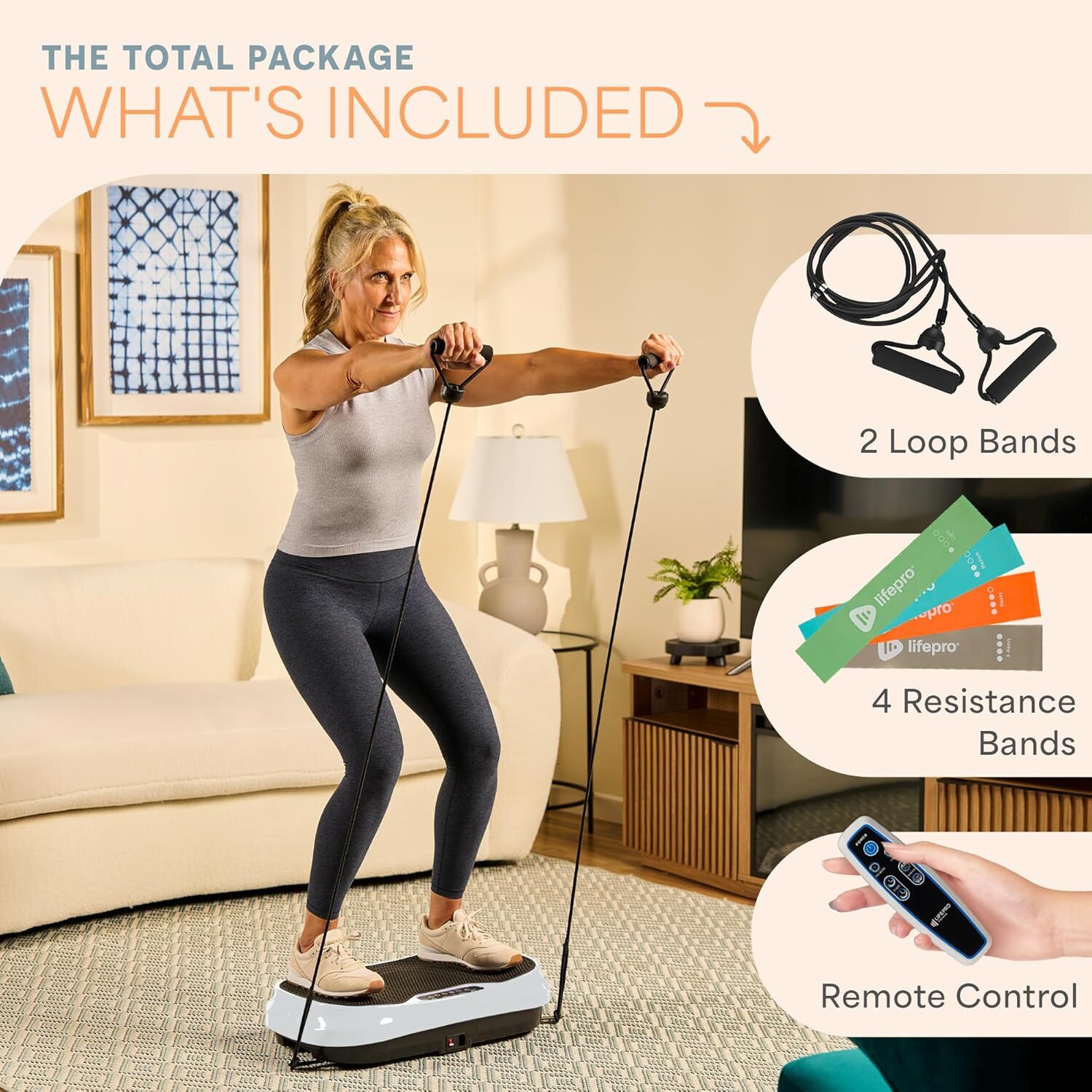 LifePro Waver Mini Vibration Plate White | Full Body Fitness & Weight Loss