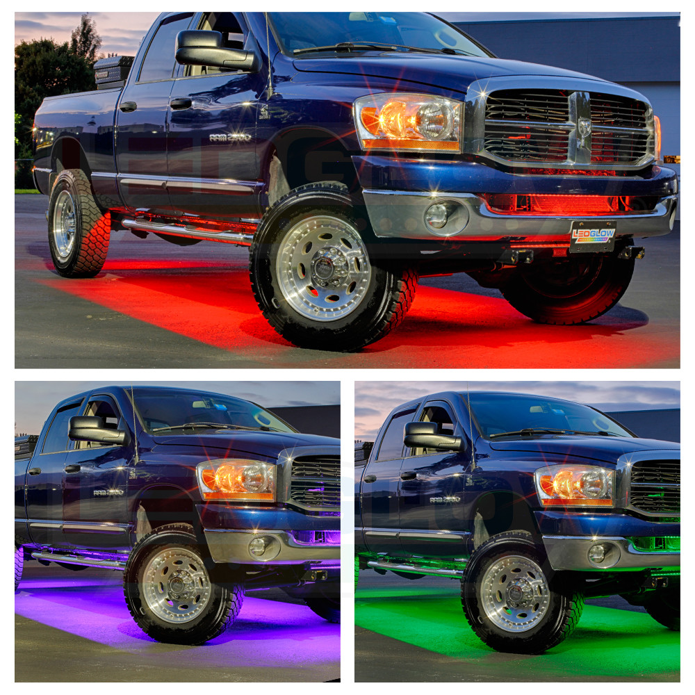 LEDGlow 6pc Million Color Wireless LED Truck Underbody Underglow Neon Light Kit