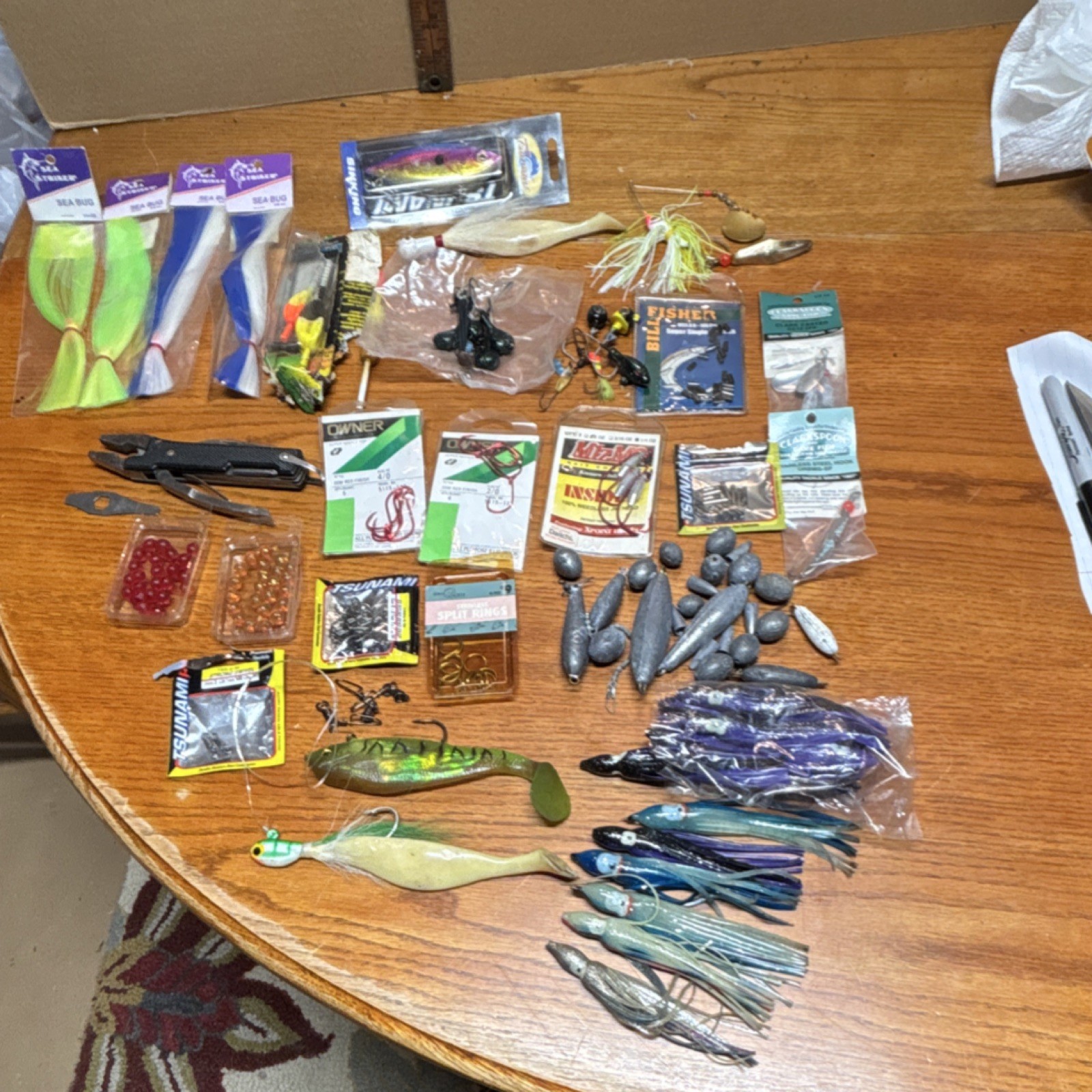 Sea Striker, Tsunami, Owner, Clarkspoon Jig, Soft Plastics, Spinner Mixed Lot #4