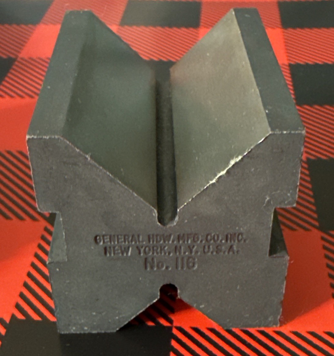 NEW VINTAGE GENERAL TOOLS 116 V-BLOCK BLOCK MACHINEST PRECISION NOS USA 🇺🇸