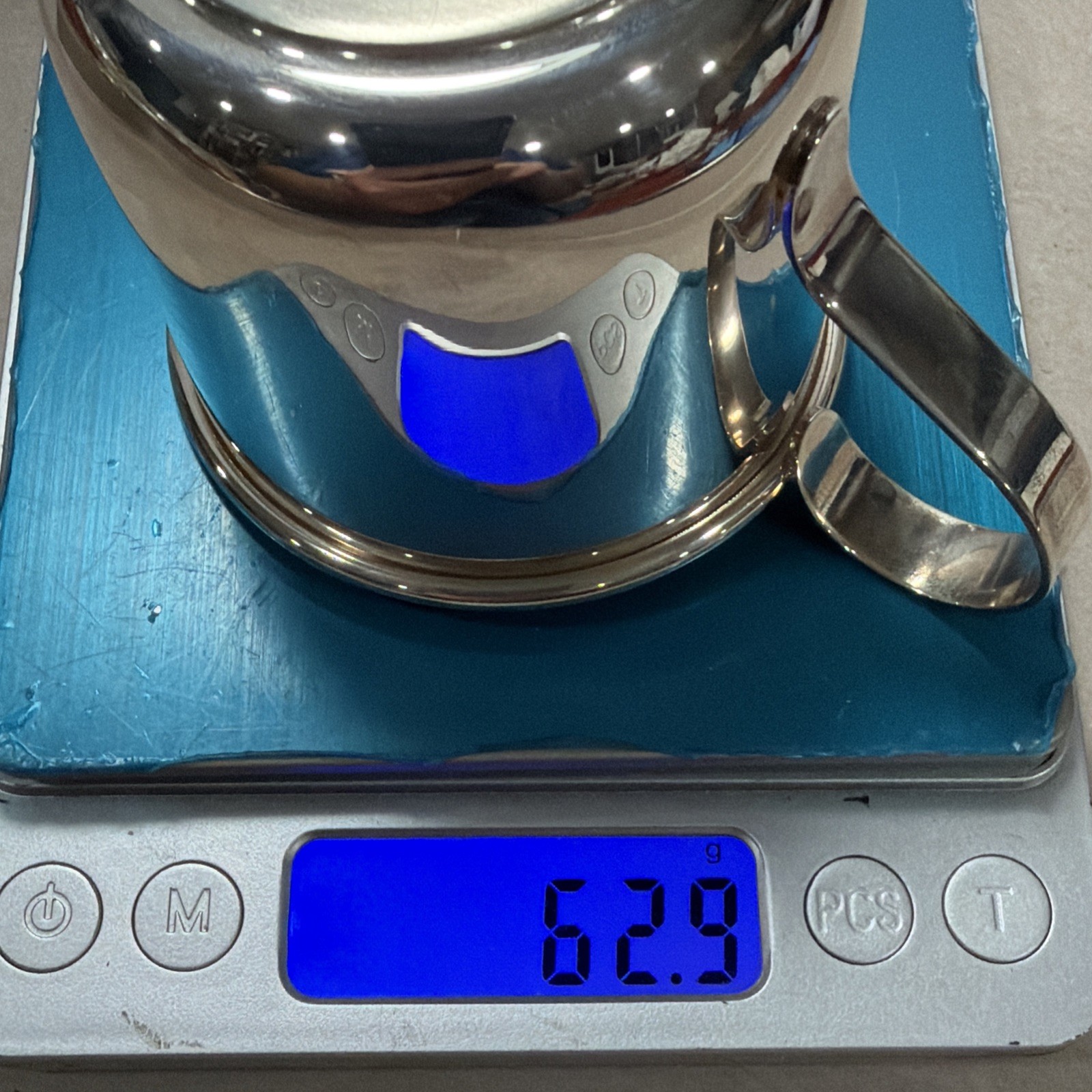 ITALY STERLING .925 Silver Baby’s Cup/Mug 64 mm/2.6 in 63gr/2.02ozt Brand new