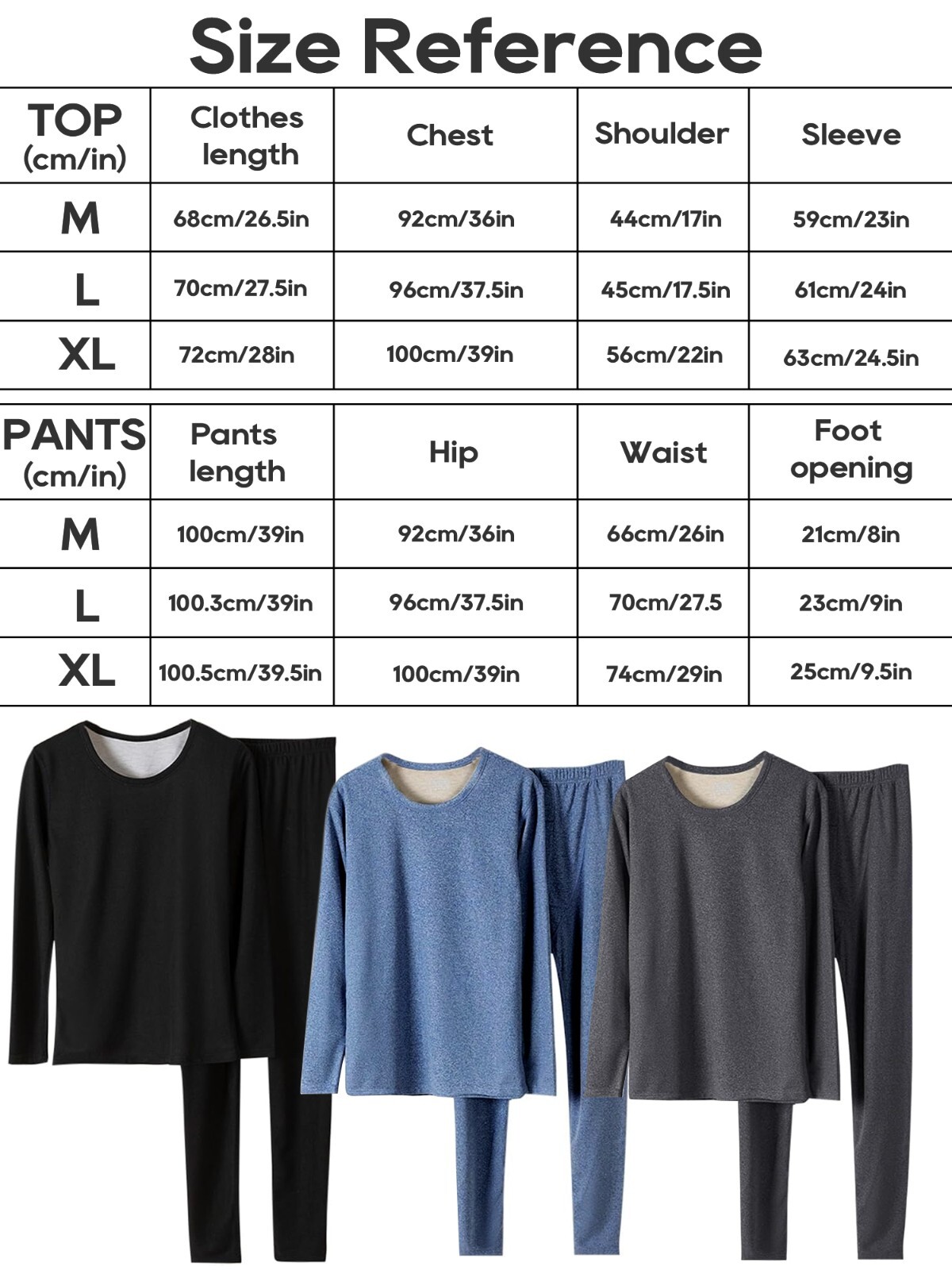 Men's Thermal Underwear Set Cashmere Silk Lining Pajama Set Long Johns Soft