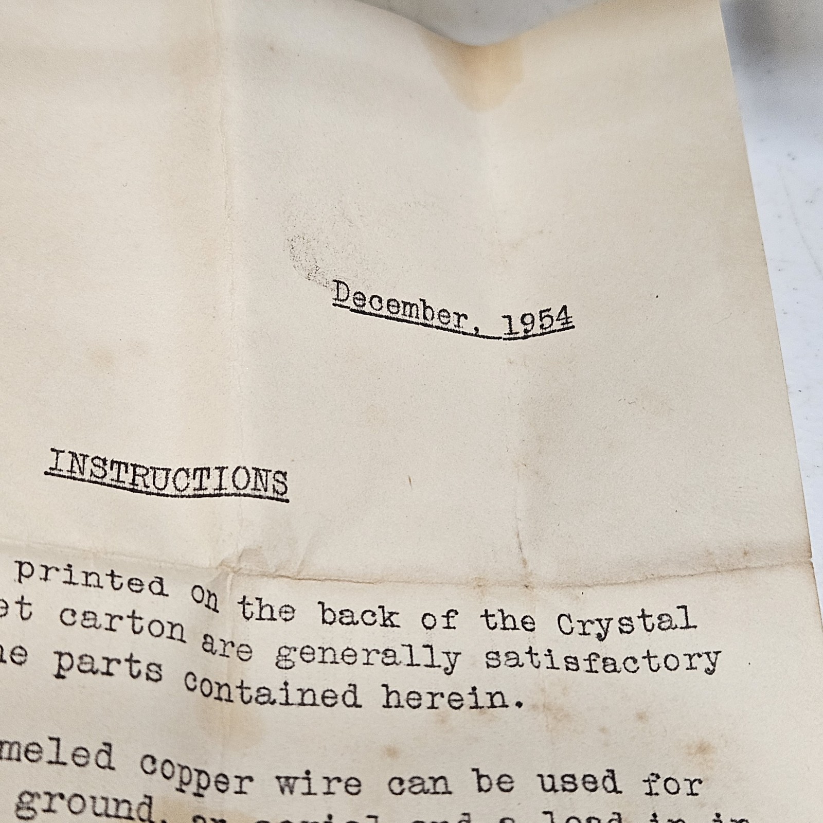 Philmore Little Wonder Radio Crystal Set #700 w/ Box and Instructions