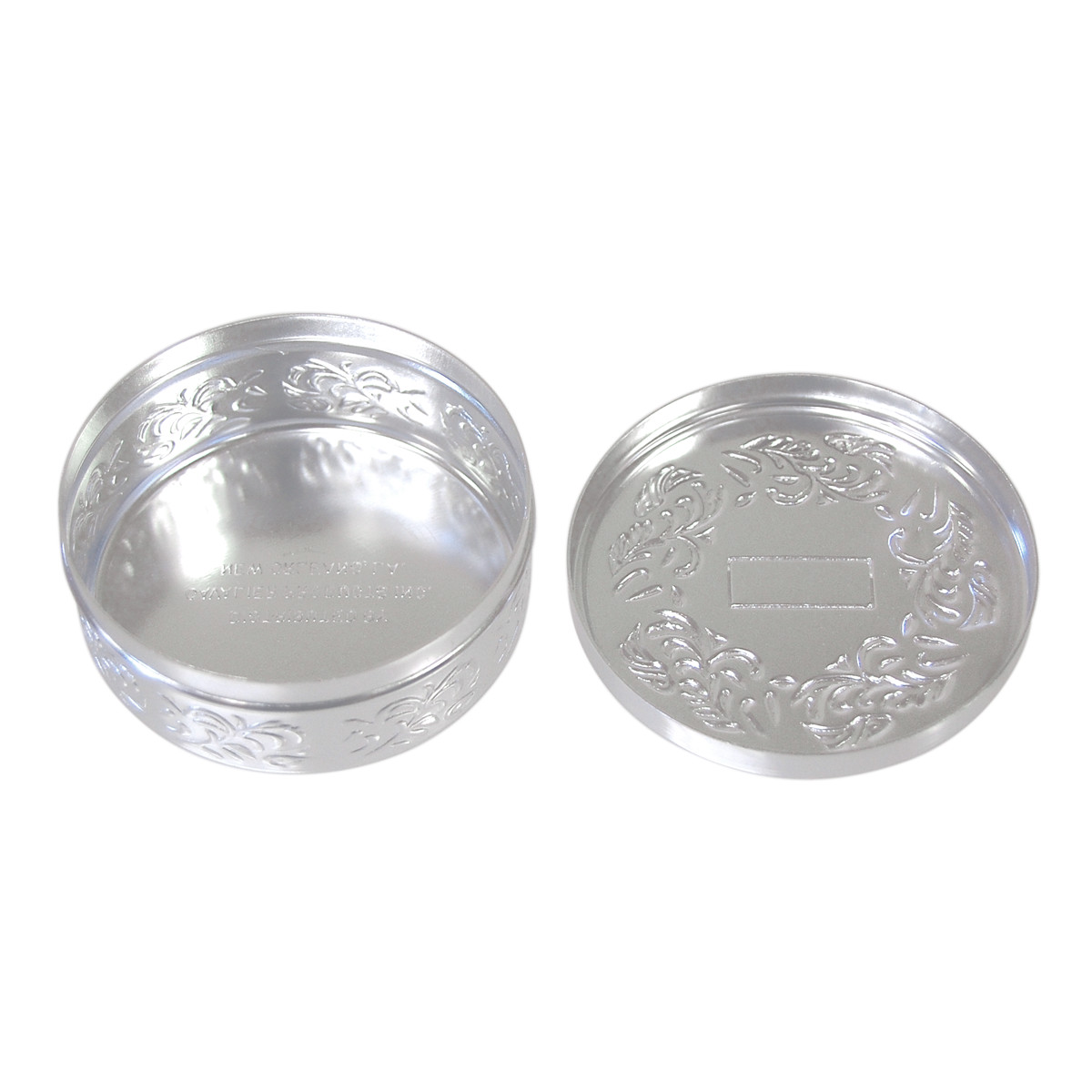 NEW CAVALIER SILVER FLORENTINE SMOKELESS SNUFF PIPE TOBACCO CAN KEEPER VERY NICE