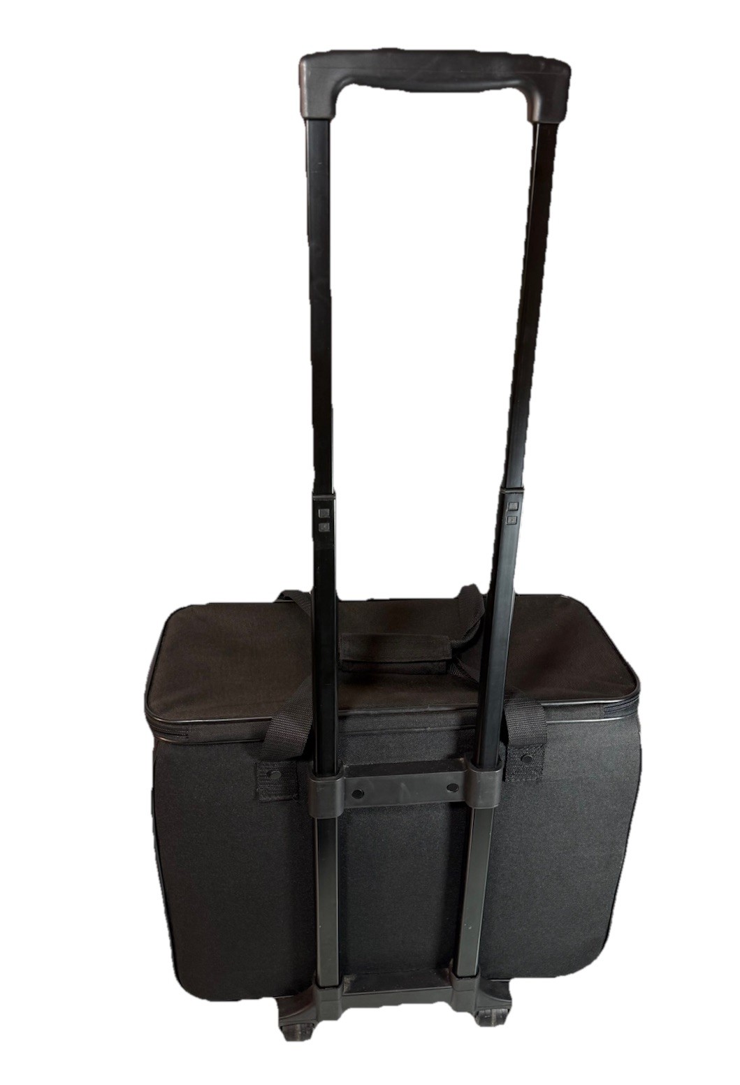 Generations Black Zippered Rolling Travel Sewing Bag Storage Case Tote 18.5x8x15