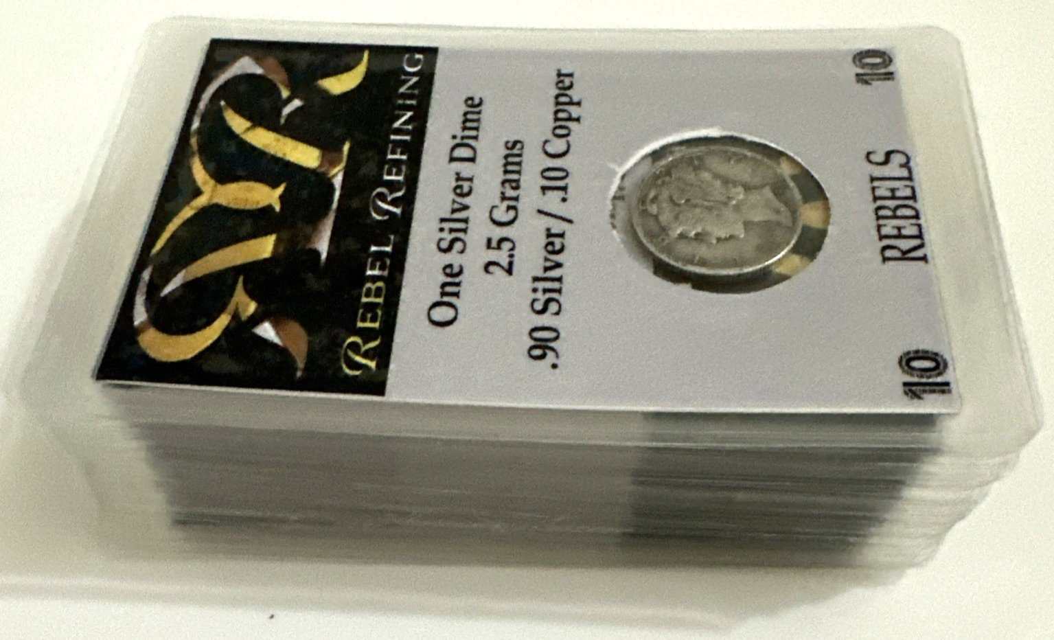 One 90% Silver Mercury Dime – in Laminated Card - Perfect Barter & Stacking